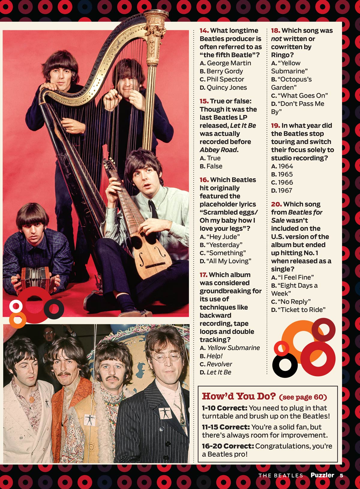 TV Guide Puzzler - The Beatles: Dive Into A World Of Trivia, Solve Crosswords, Word Search, Sudoku, Missing Letters, Spot The Difference, Fun Word Games, Scrambles & More!