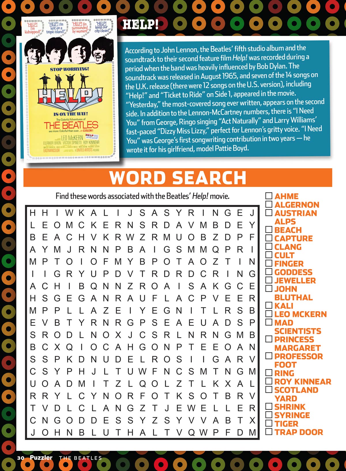 TV Guide Puzzler - The Beatles: Dive Into A World Of Trivia, Solve Crosswords, Word Search, Sudoku, Missing Letters, Spot The Difference, Fun Word Games, Scrambles & More!
