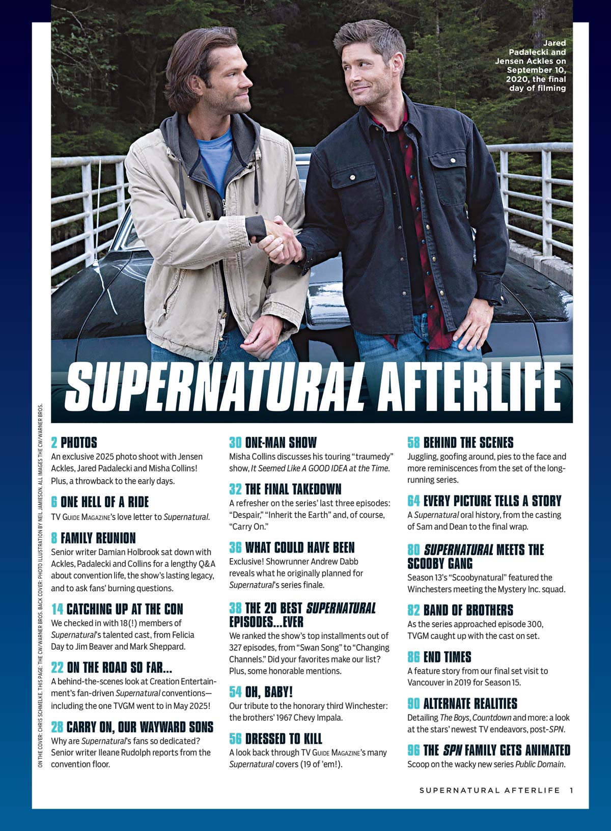 TV Guide - Supernatural Afterlife: The 20th Anniversary Special, 200+ Amazing Photos, The SPN Family Reunites, How Fans Keep The Show Alive, Jared Padalecki, Jensen Ackies, Misha Collins & More!