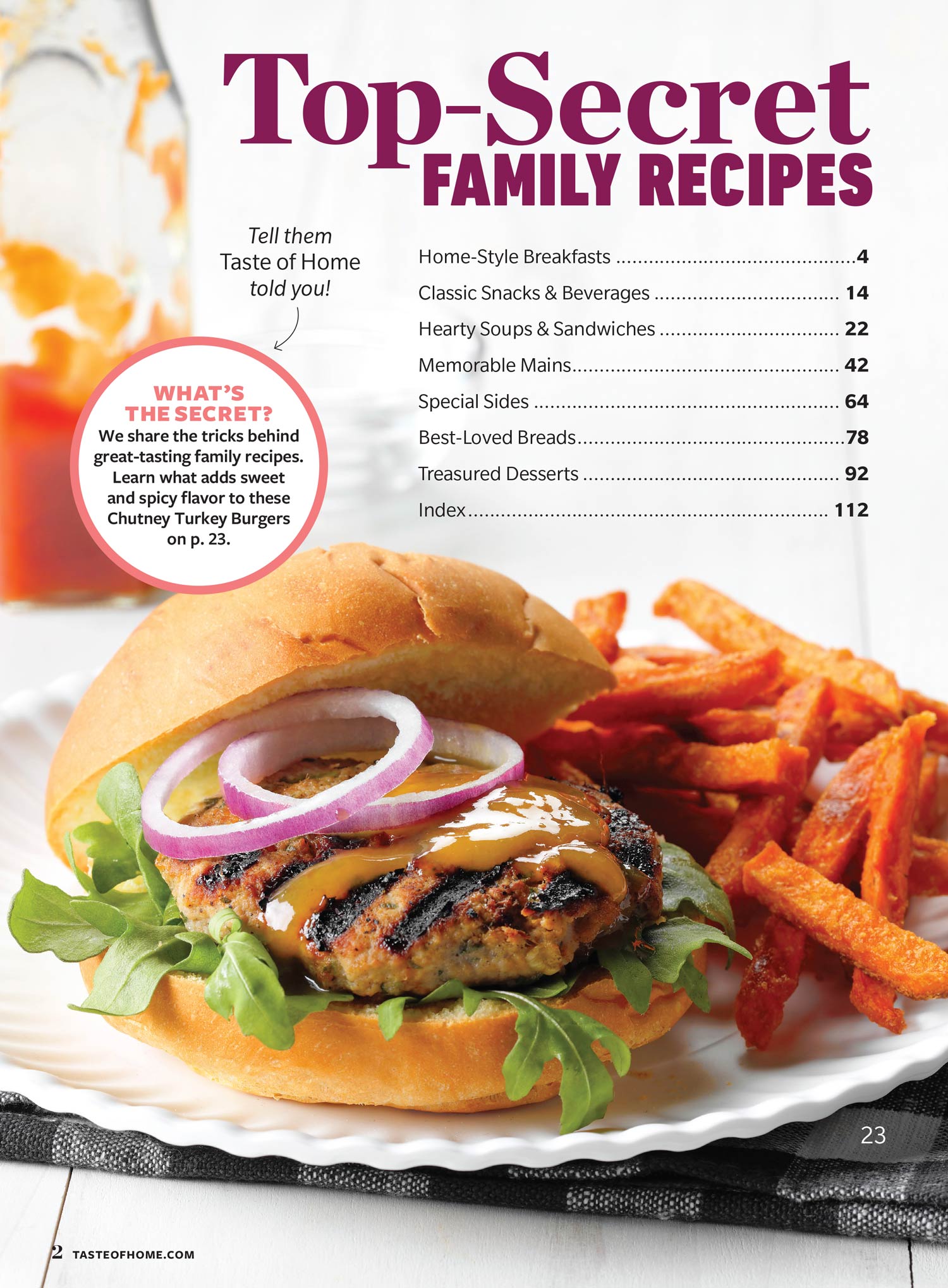 Taste of Home - Top-Secret Family Recipes: 112 Timeless Favorites Every Cook Needs, Easy Entrees, Most-Loved Retro Dishes, Handy Kitchen Hacks, Grandma's Chicken Dinner, Cheeseburger Soup & More!