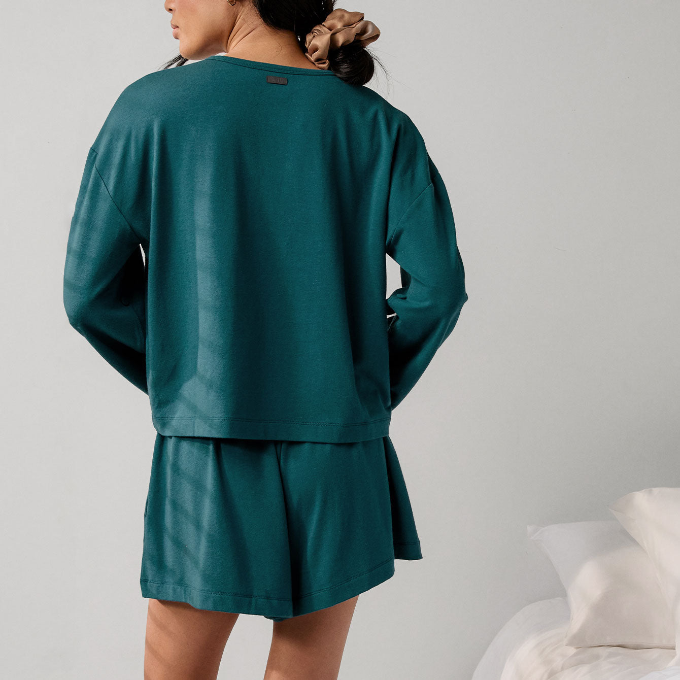 Slumberknit™ Long Sleeve Henley Short Set