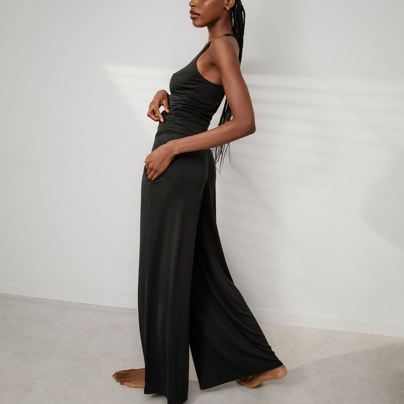Soft Modal Rib Curved Hem Tank