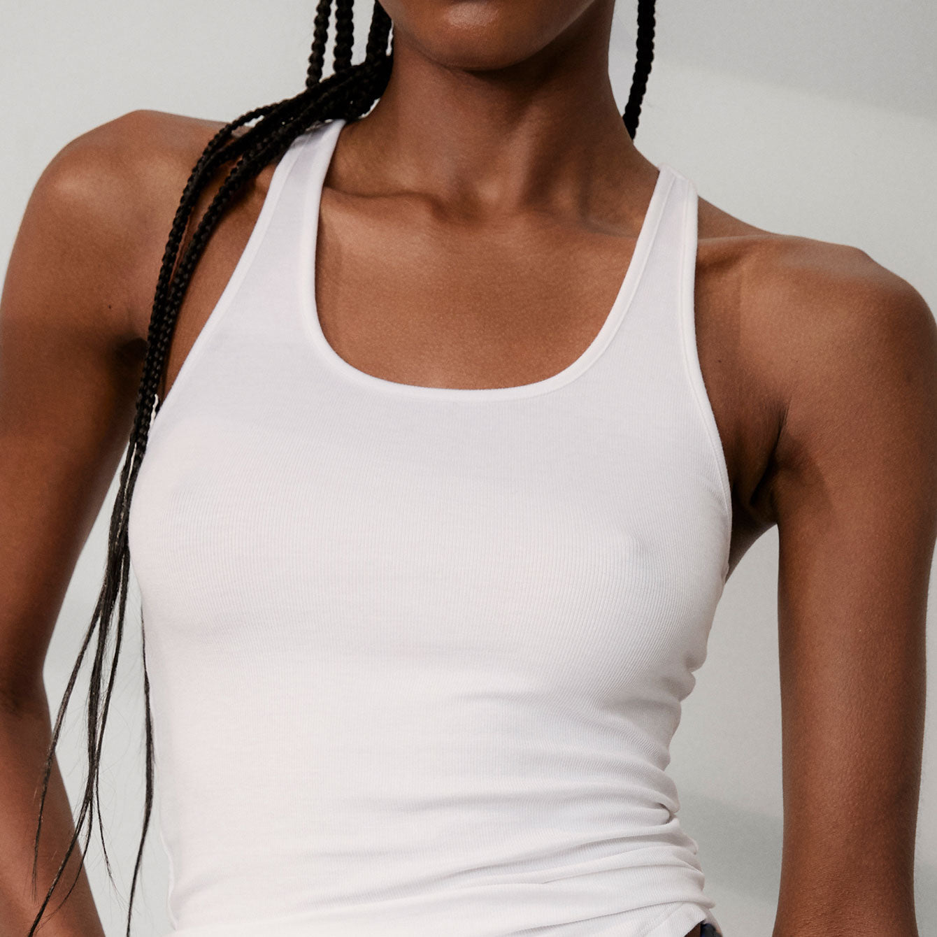Soft Modal Rib Curved Hem Tank