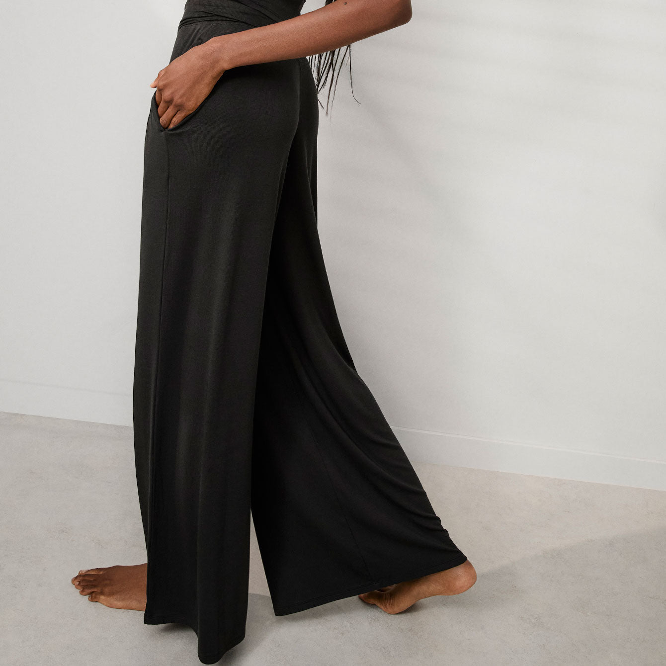 Soft Modal Rib Foldover Pant