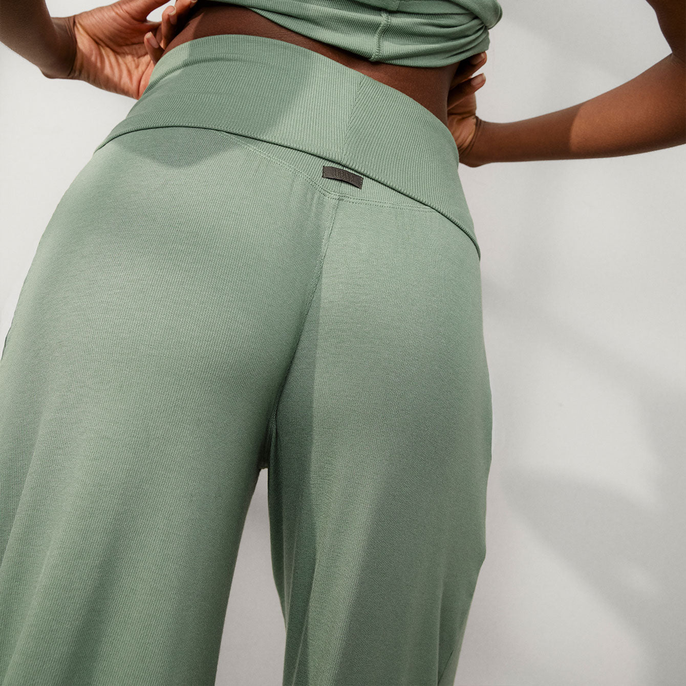 Soft Modal Rib Foldover Pant