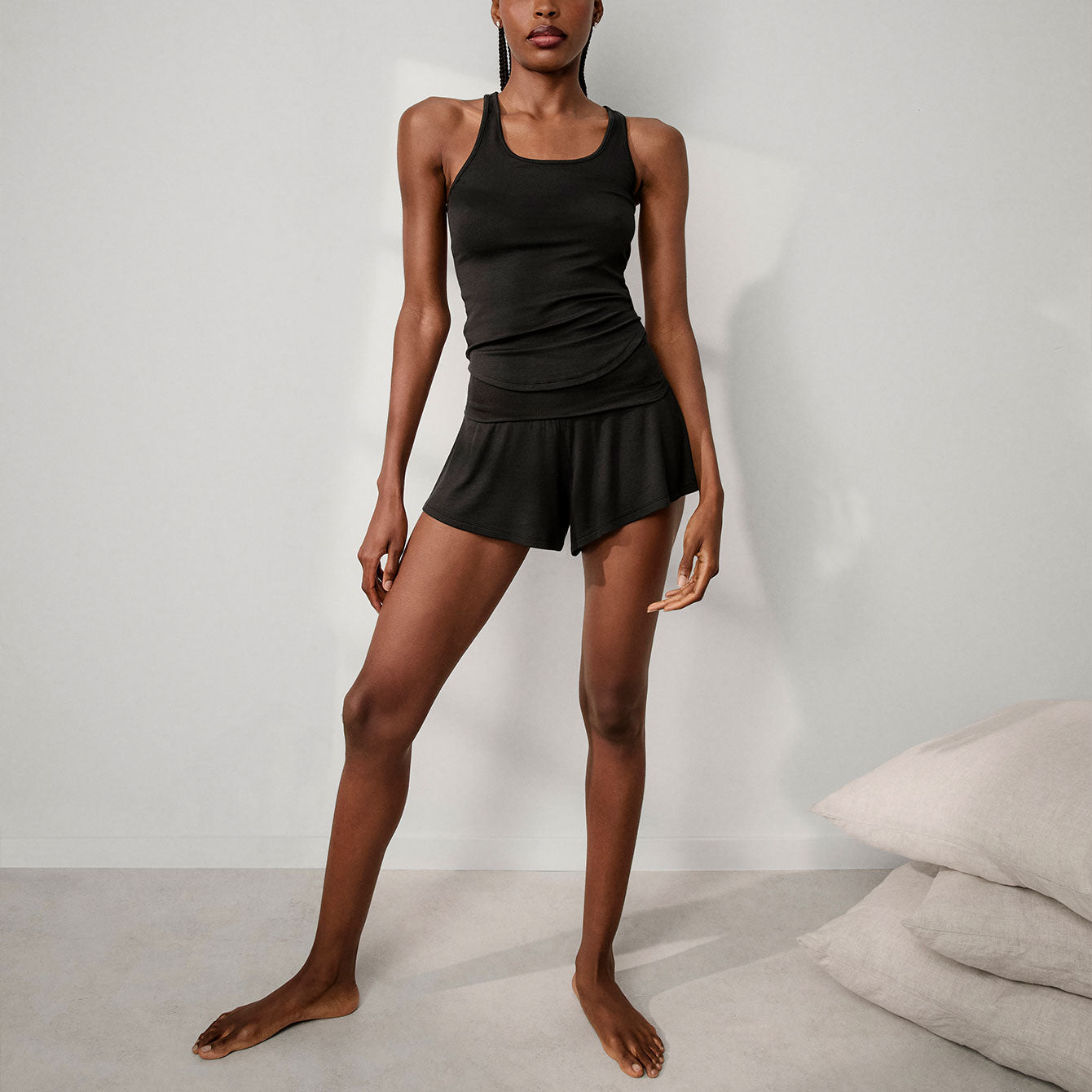 Soft Modal Rib Foldover Short