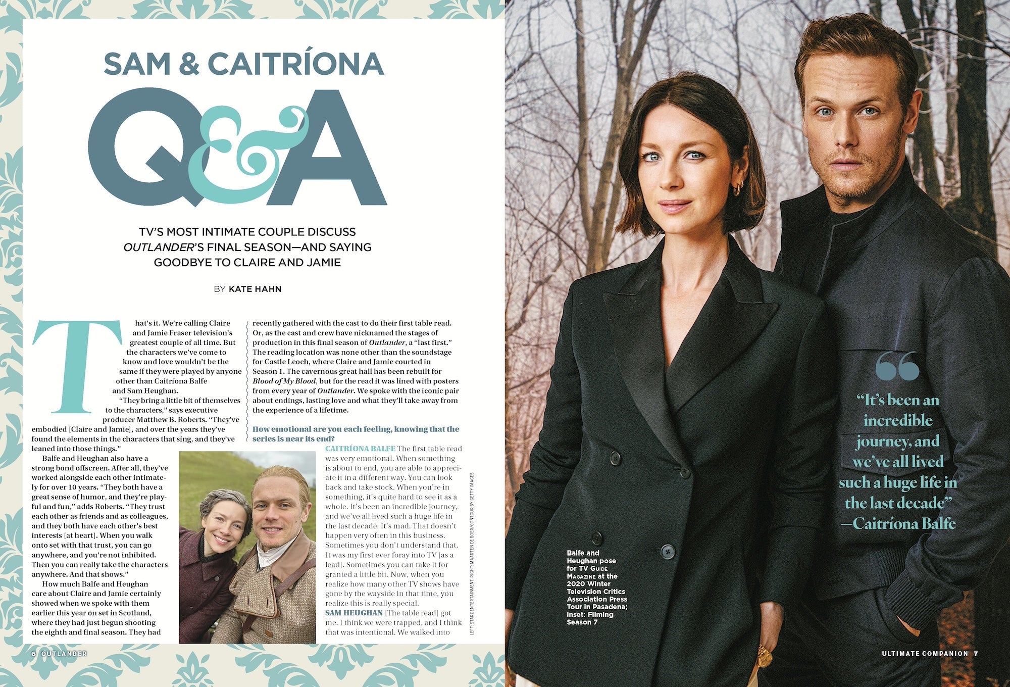 TV Guide - Outlander: Claire & Jamie's Love Story For The Ages, 15 Steamiest Moments, Sam Heughan & Caitríona Balfe Exclusive Interview, BTS, New Episode Previews, Blood Of My Blood Spinoff & More!