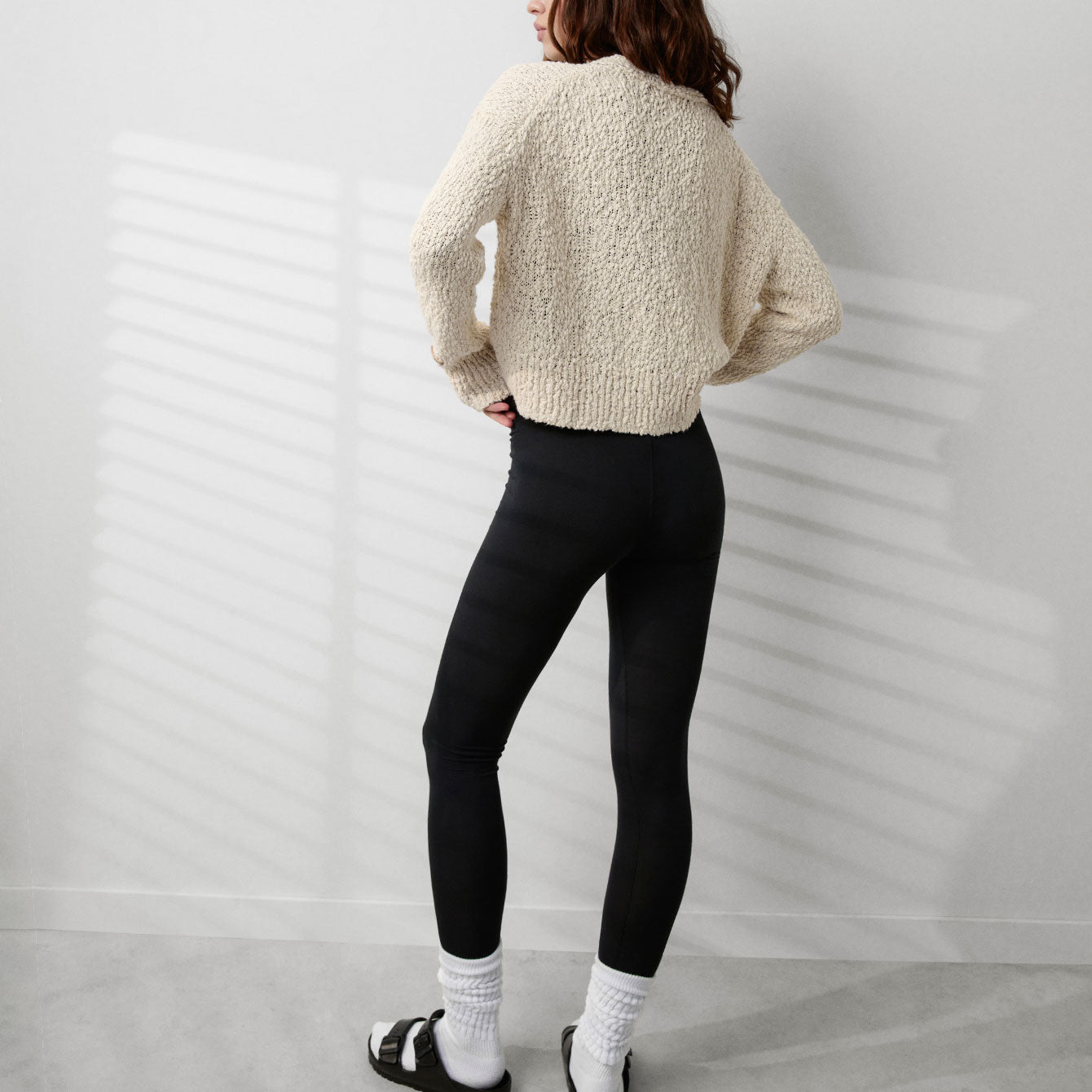 Textured Cotton Snap Front Cardigan