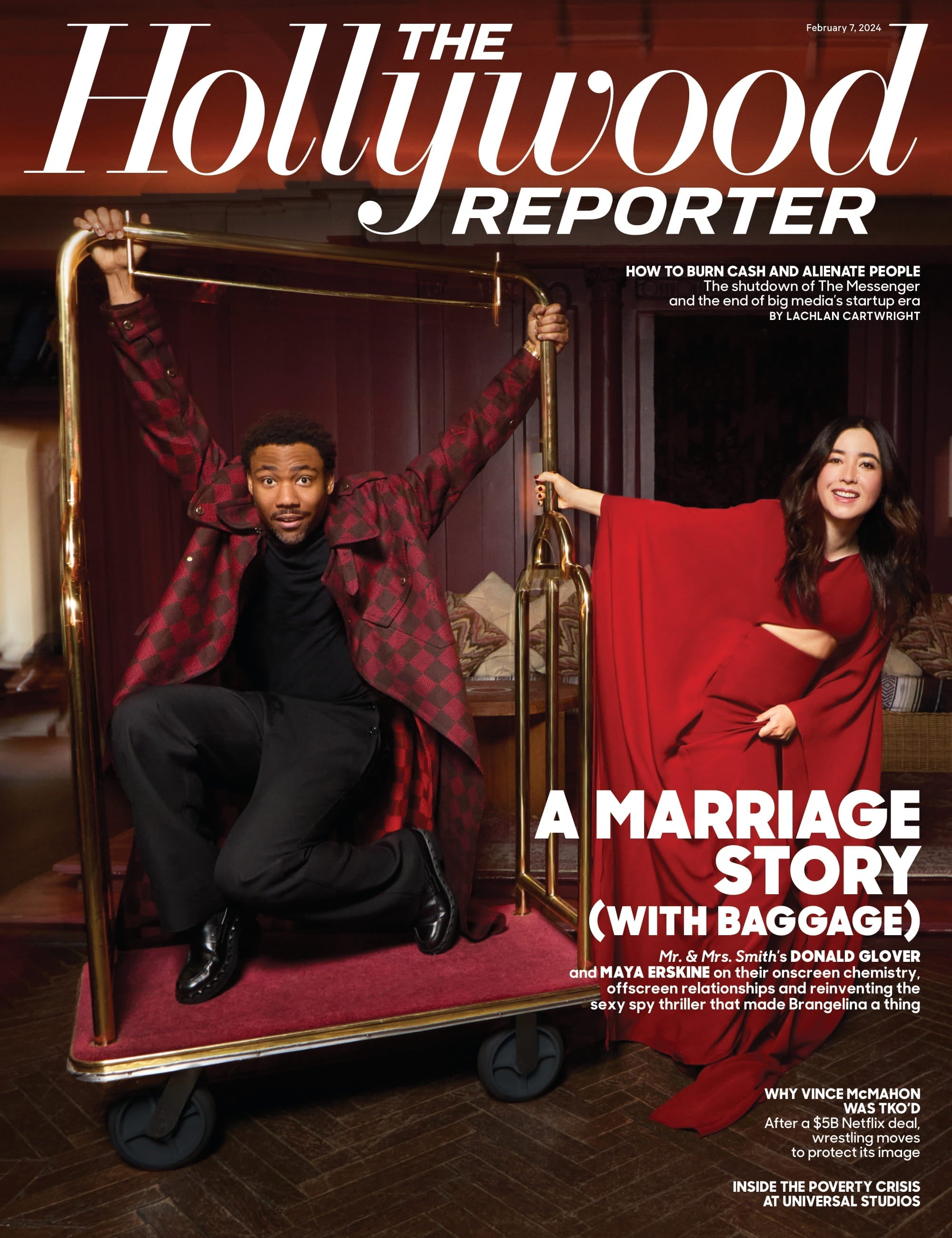 The Hollywood Reporter - 24.02.07 Edition: Mr. & Mrs. Smith, Donald Glover & Maya Erskine's Onscreen Chemistry, Offscreen Relationships & Reinventing The Sexy Spy Thriller That Made Brangelina & More!