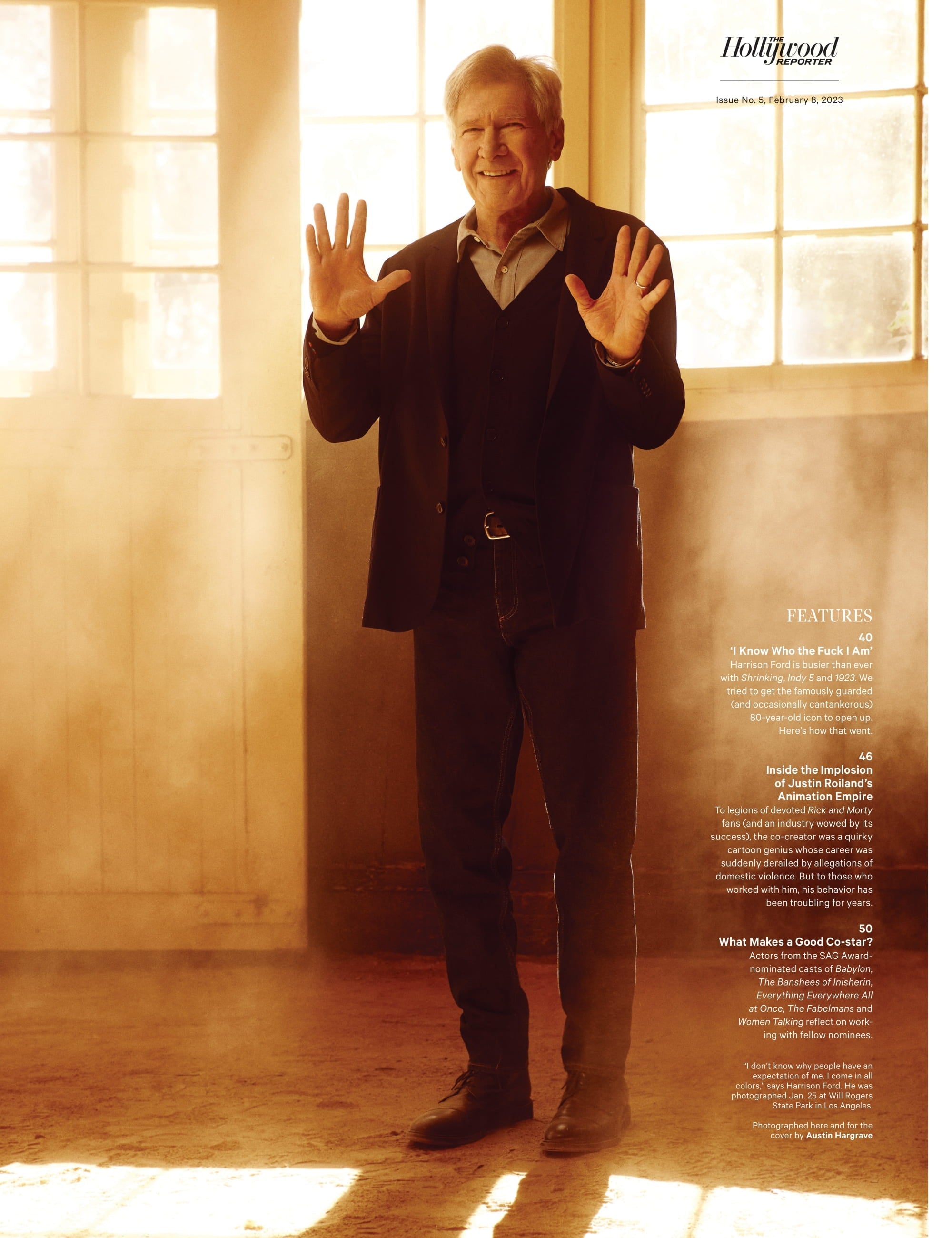 The Hollywood Reporter - 23.02.08 Edition: Harrison Ford Busier Than Every With Shrinking, Indy 5 & 1923, He Opens Up About Late-Career Revelations, Rick And Morty's Justin Roiland Implosion & More!