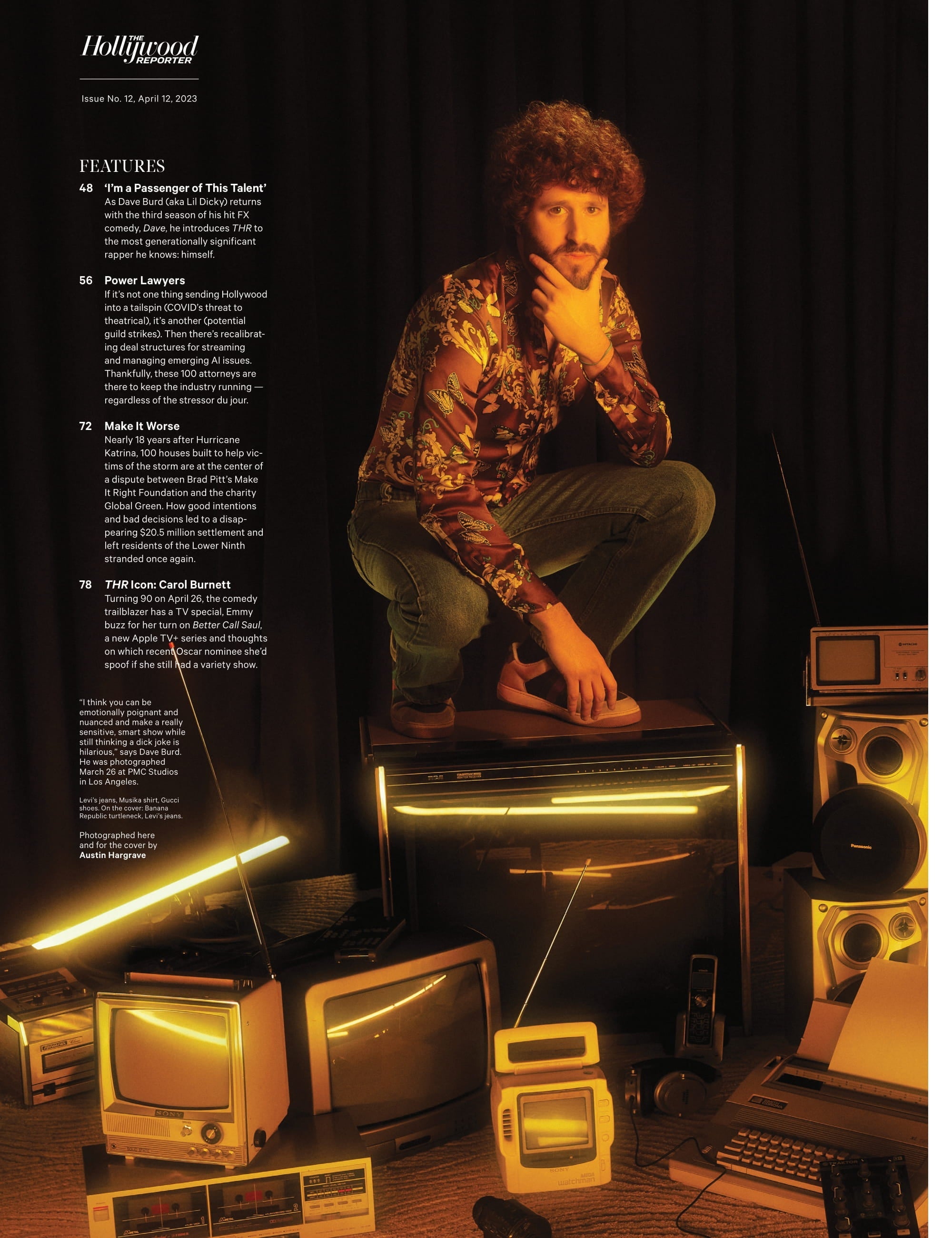 The Hollywood Reporter - 23.04.12 Edition: The Self-Proclaimed Genius Of Dave Burd, Is Lil Dicky The Greatest Rapper Alive, Brad Pitt V. Global Green, Star Wars Expands, Top 100 Power Lawyers & More!