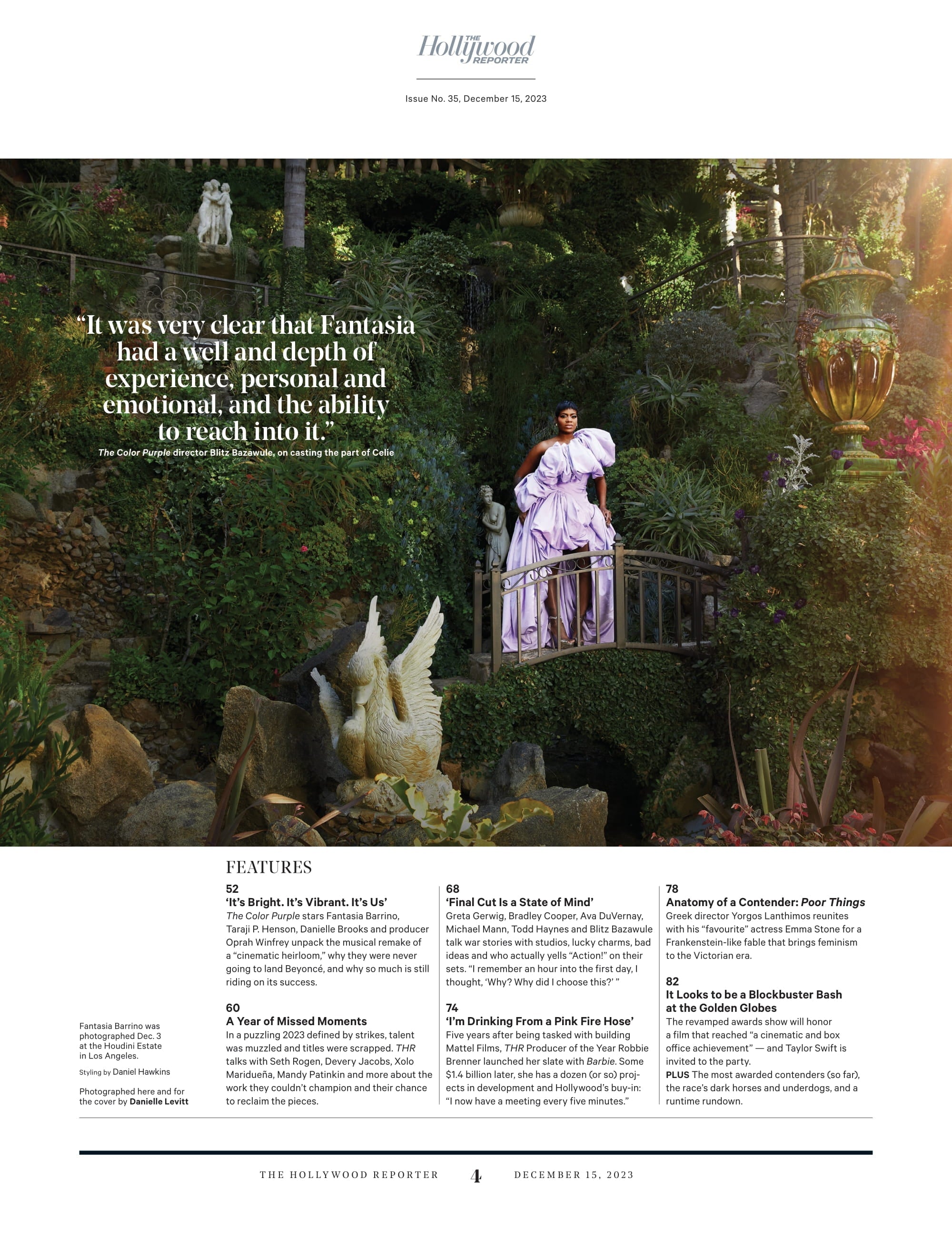 The Hollywood Reporter - 23.12.15 Edition: Divine Sisterhood Of The Color Purple, Fantasia Barrino, Oprah Winfrey, Taraji P. Henson & Danielle Brooks Unpack What Kept Them From Landing Beyoncé & More!