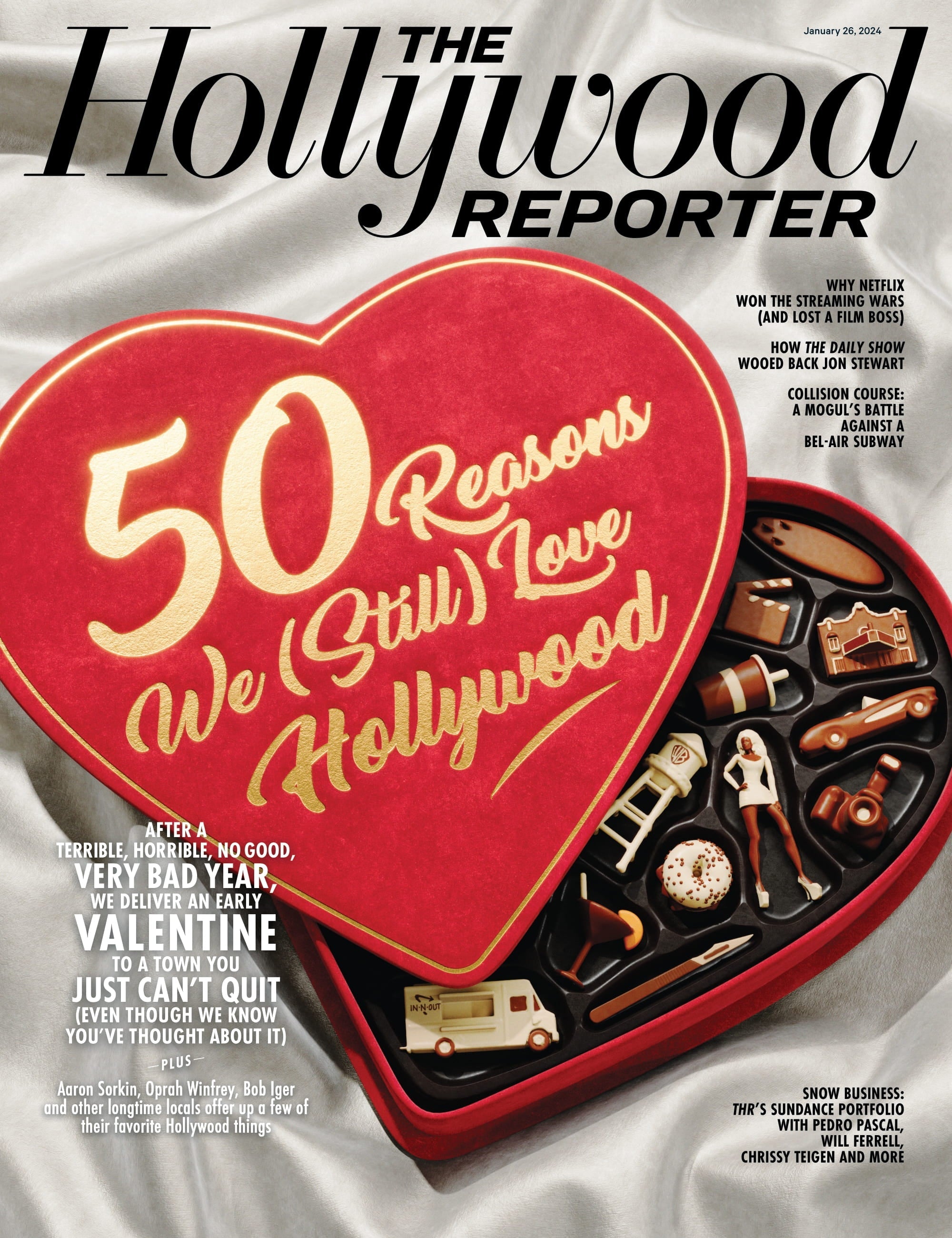 The Hollywood Reporter - 24.01.26 Edition: 50 Reasons We (Still) Love Hollywood, Aaron Sorkin, Oprah Winfrey & Bob Iger's Favorite Hollywood Things, Why Netflix Won Streaming Wars, Will Ferrell & More