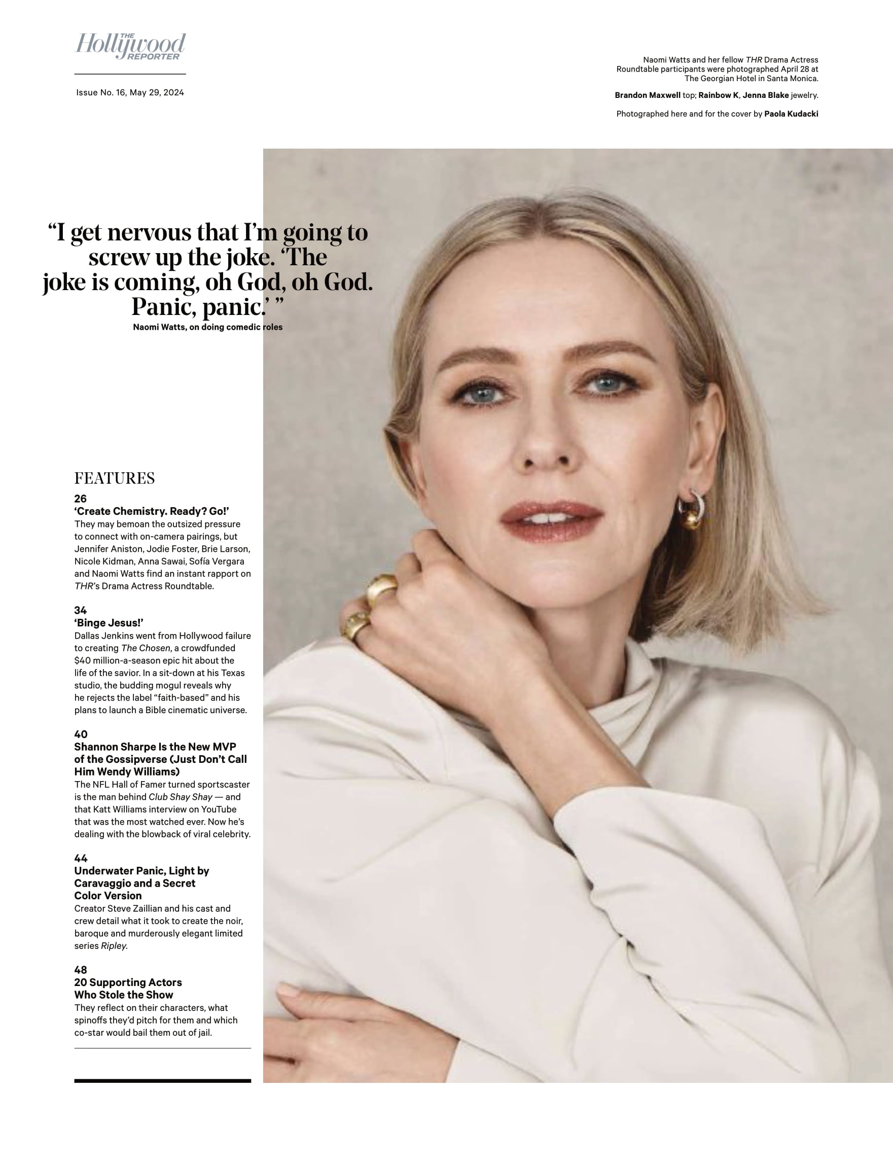 The Hollywood Reporter - 24.05.29 Edition: Drama Queens, Nicole Kidman, Jennifer Aniston, Anna Sawai, Brie Larson, Naomi Watts, Jodie Foster & Sofia Vergara Go Off Script At Emmy Roundtable & More!