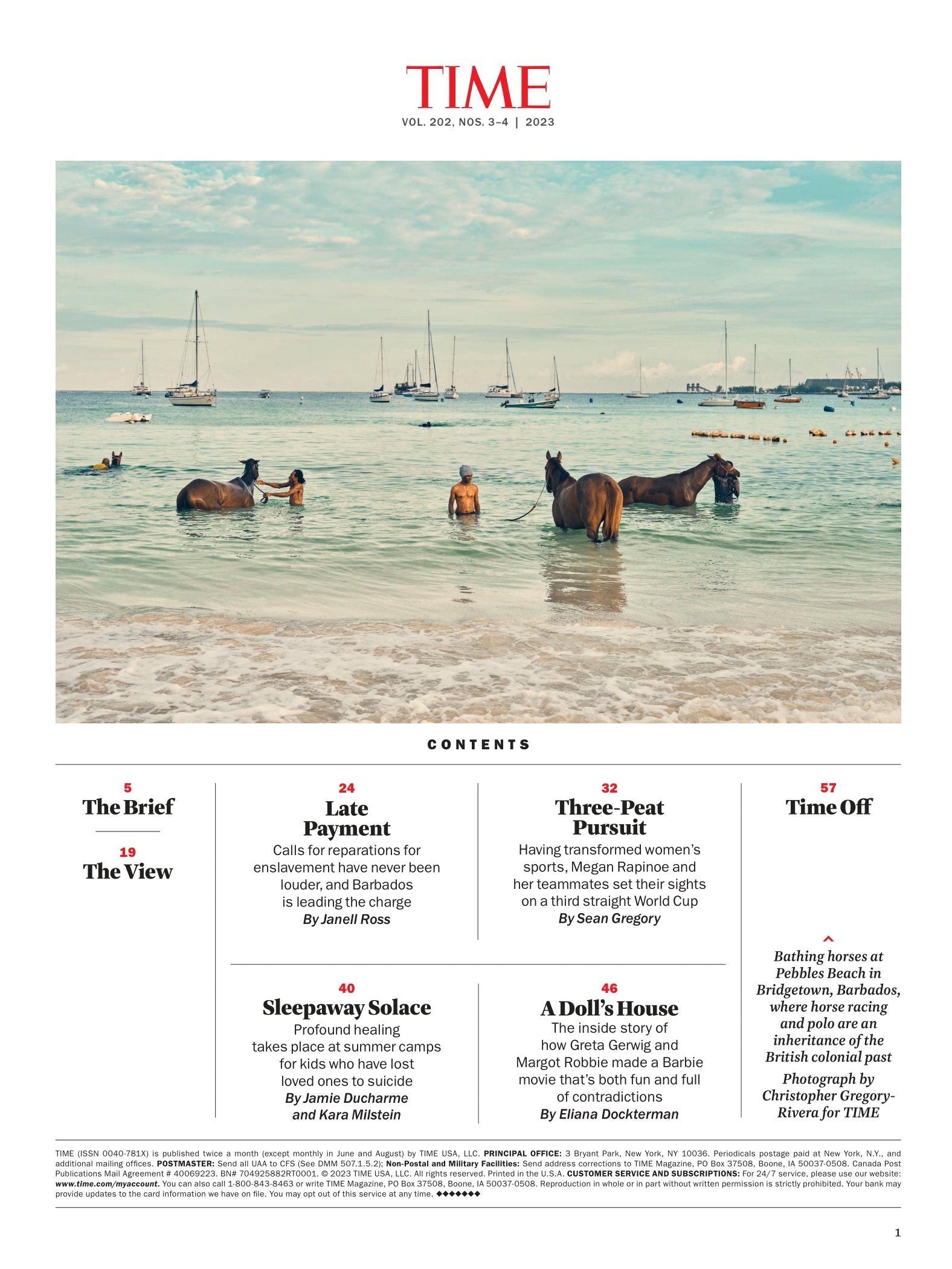 TIME Magazine - 07.24.23 Edition: Barbie's World, Greta Gerwig & Margot Robbie's Fun & Contradicting Movie, Hunter Biden Headache, Palestinian Refugee Camp, Homeless Crisis, Titan Submersible & More!