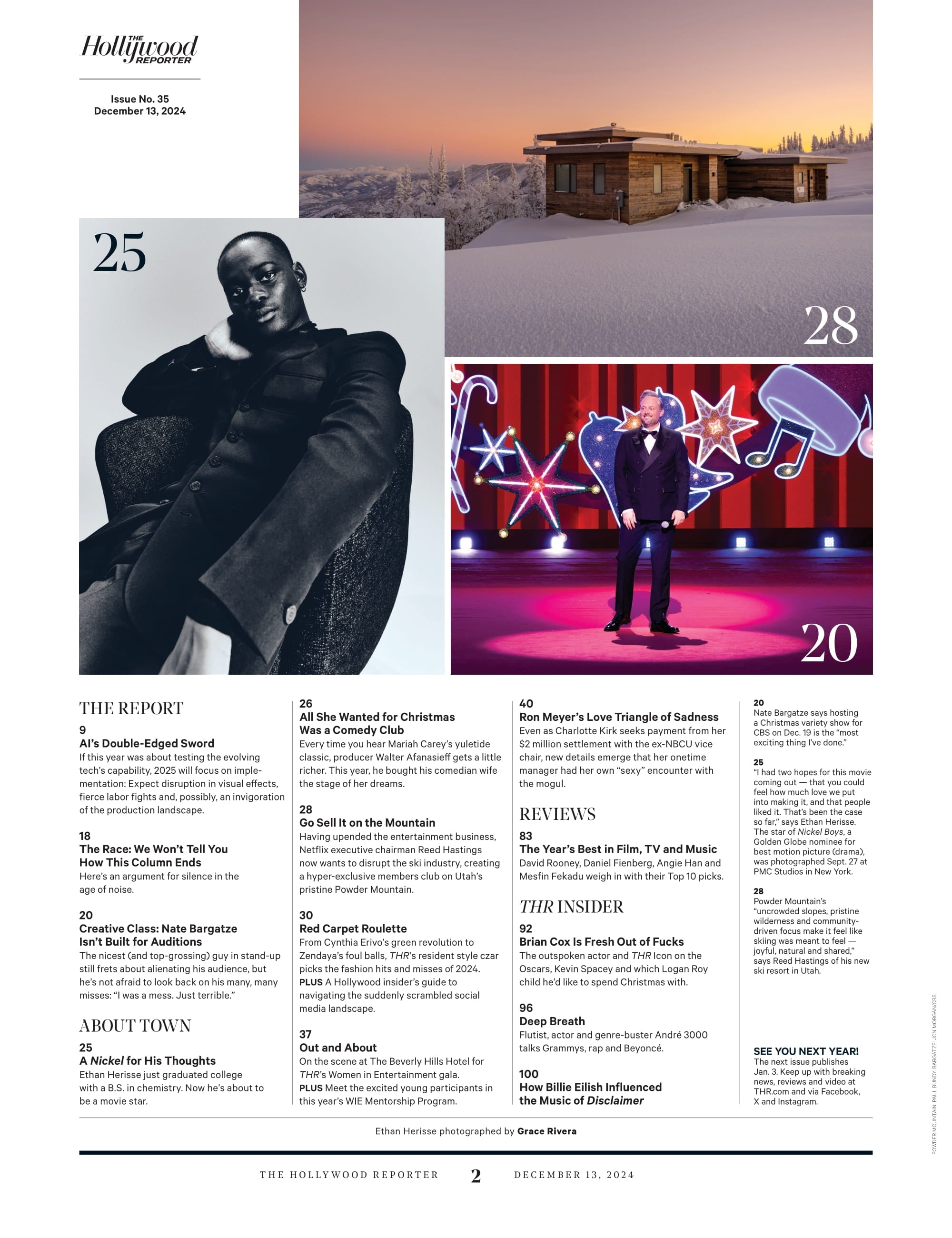 The Hollywood Reporter - 24.12.13 Edition: Timothée Chalamet, Elle Fanning & Monica Barbaro Discuss Surviving Fame & Embracing Their Inner Rock God, 24 Inspiring Moments That Defined 2024 & More!