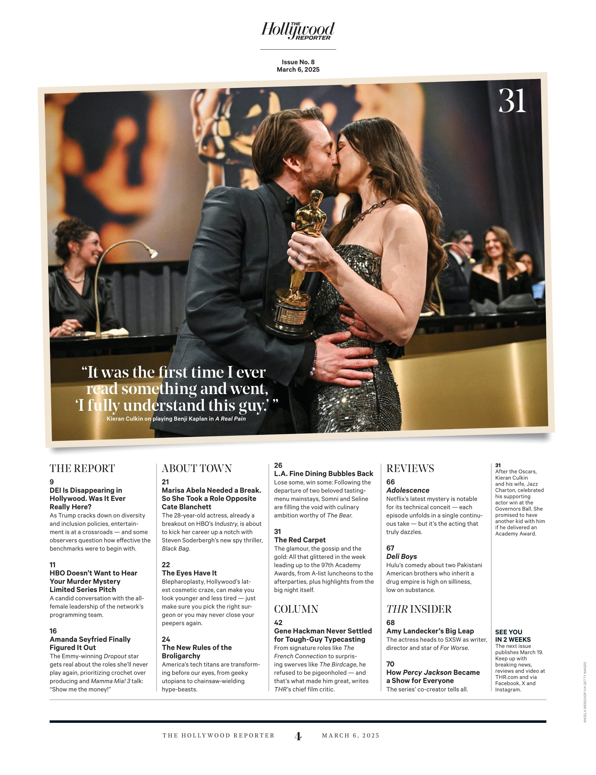 The Hollywood Reporter - 25.03.06 Edition: Power Stylists 2025 Featuring Zoe Saldãna & More! Oscars Drama, Red Carpet Fashion, Gene Hackman Tribute, Amanda Seyfried's Next Move, HBO’s Future & More!