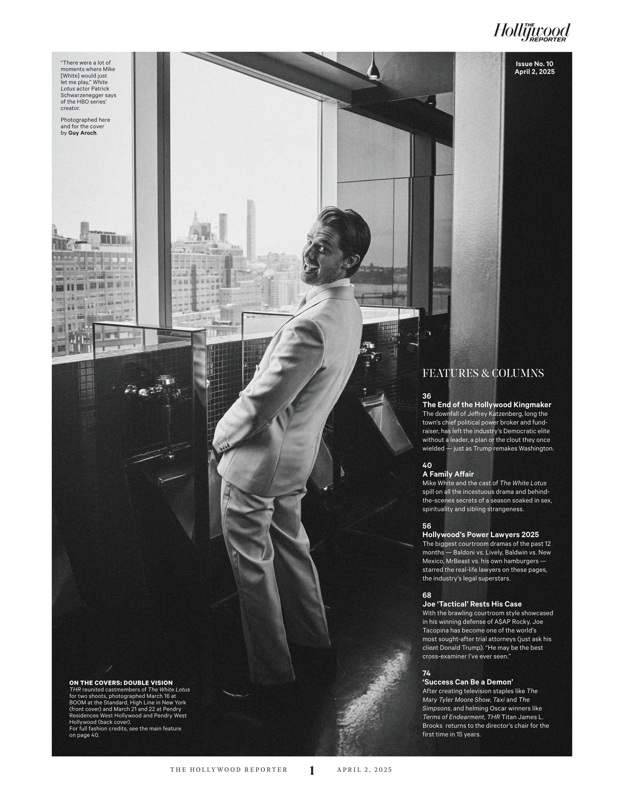 The Hollywood Reporter - 25.04.02 Edition: The White Lotus Season 3, Hollywood's Power Lawyers 2025, Jeffrey Katzenberg's Downfall, Sundance’s Big Move, Charlie Brooker, Will Poulter & More!