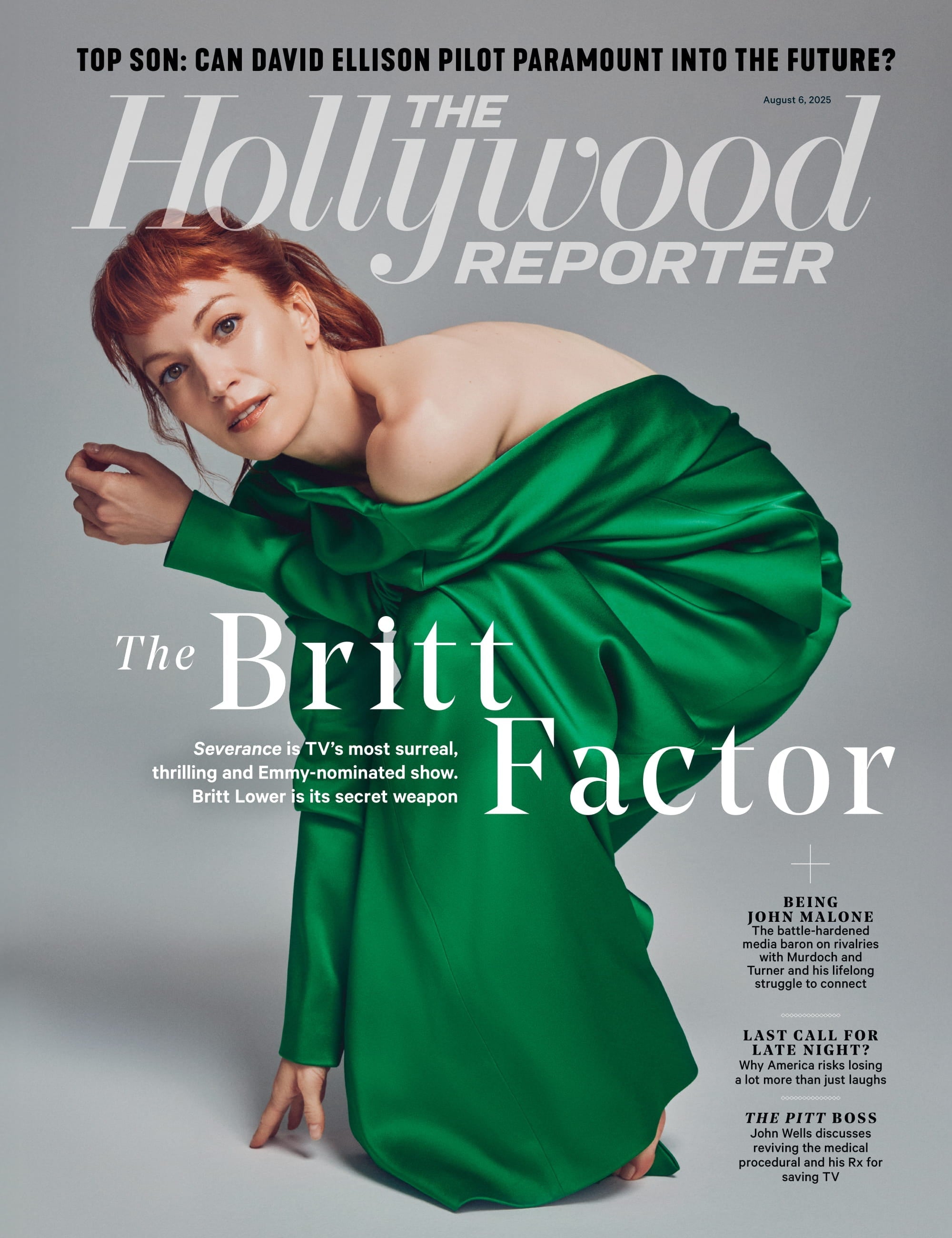 The Hollywood Reporter - 25.08.06 Edition: Britt Lower Is Severance's Most Thrilling Star, Late Night TV Changes, Survivor’s Jeff Probst's TV Hosting Secrets, David Ellison’s Paramount Vision & More!