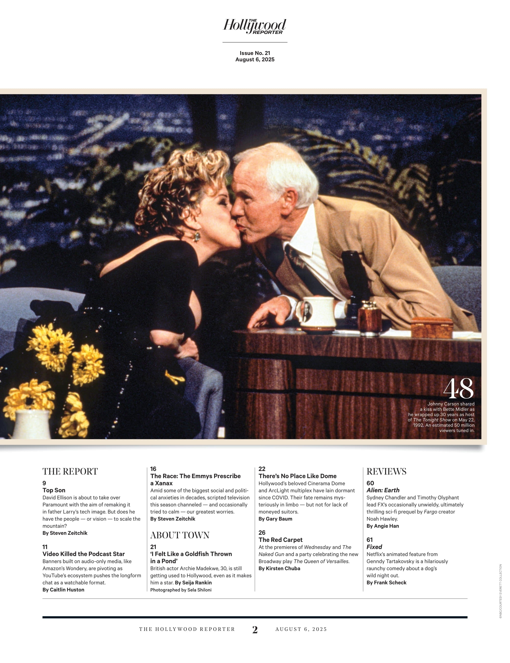 The Hollywood Reporter - 25.08.06 Edition: Britt Lower Is Severance's Most Thrilling Star, Late Night TV Changes, Survivor’s Jeff Probst's TV Hosting Secrets, David Ellison’s Paramount Vision & More!