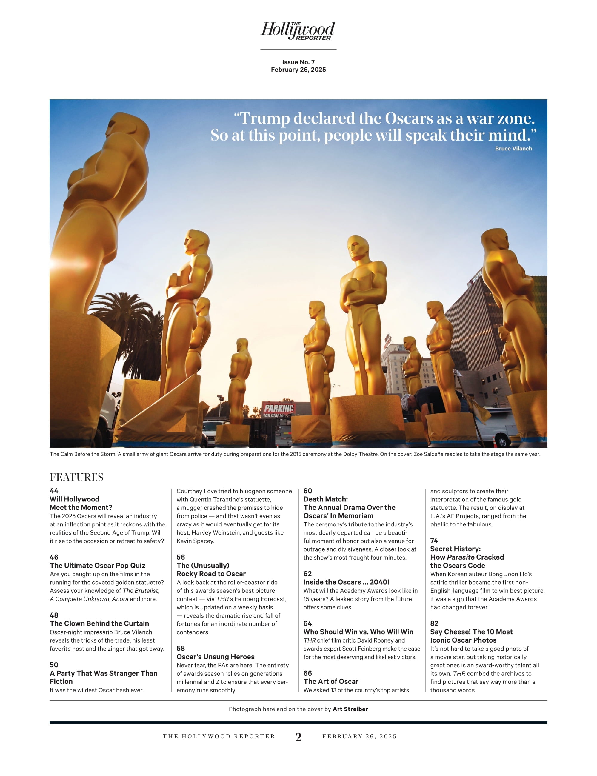 The Hollywood Reporter - 25.02.26 Edition: Oscars 2025, Oscars' In Memoriam Drama, Oscars In 40 Years, Oscar-Night Impresario Bruce Vilanch, Most Iconic Oscar Photos, Most Wildest Oscar Bash & More!