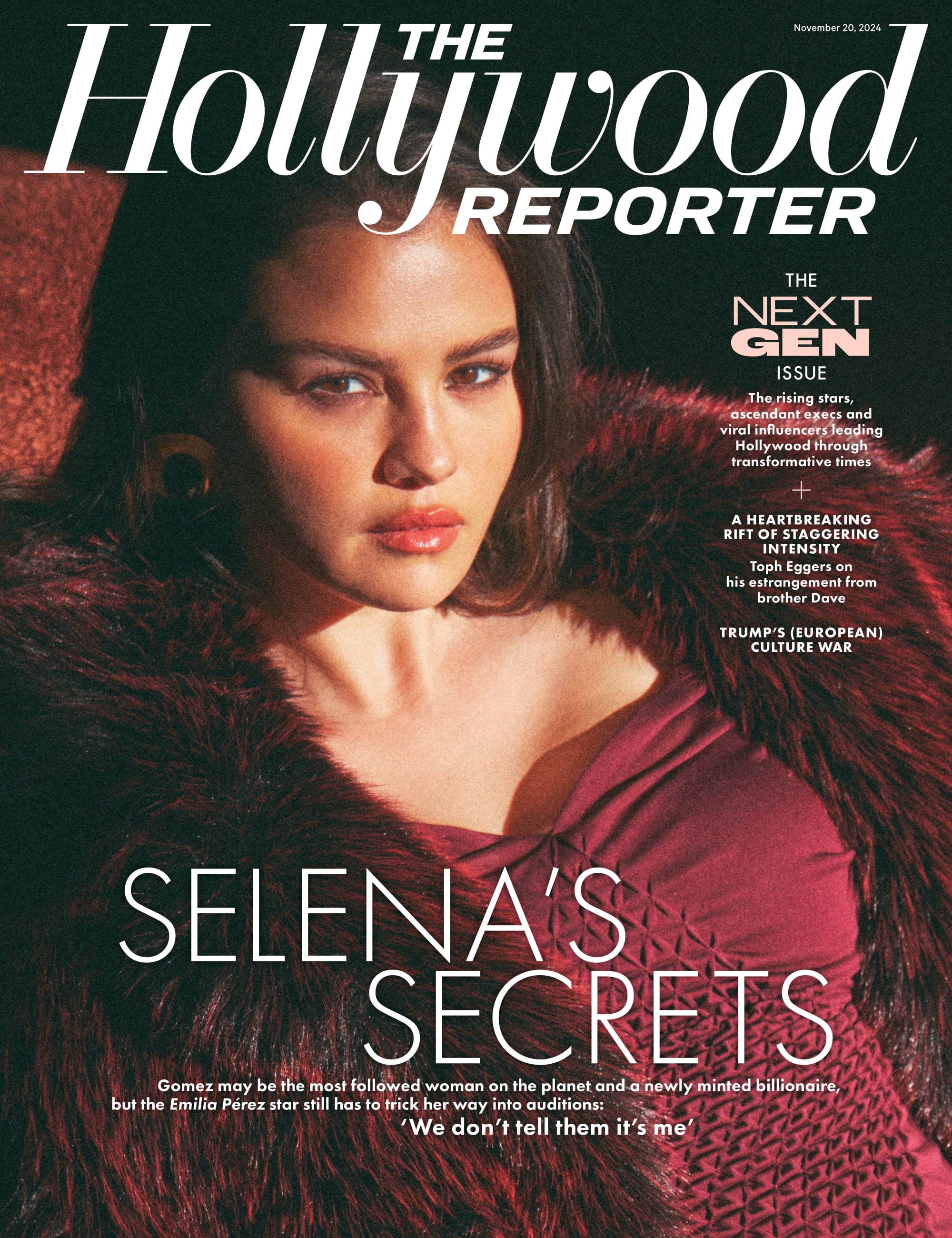 The Hollywood Reporter - 24.11.20 Edition: Selena Gomez, Most Followed Woman, Newly Minted Billionaire & Emilia Pérez Star Still Has To Trick Her Way Into Auditions, Next Gen Rising Stars & More!