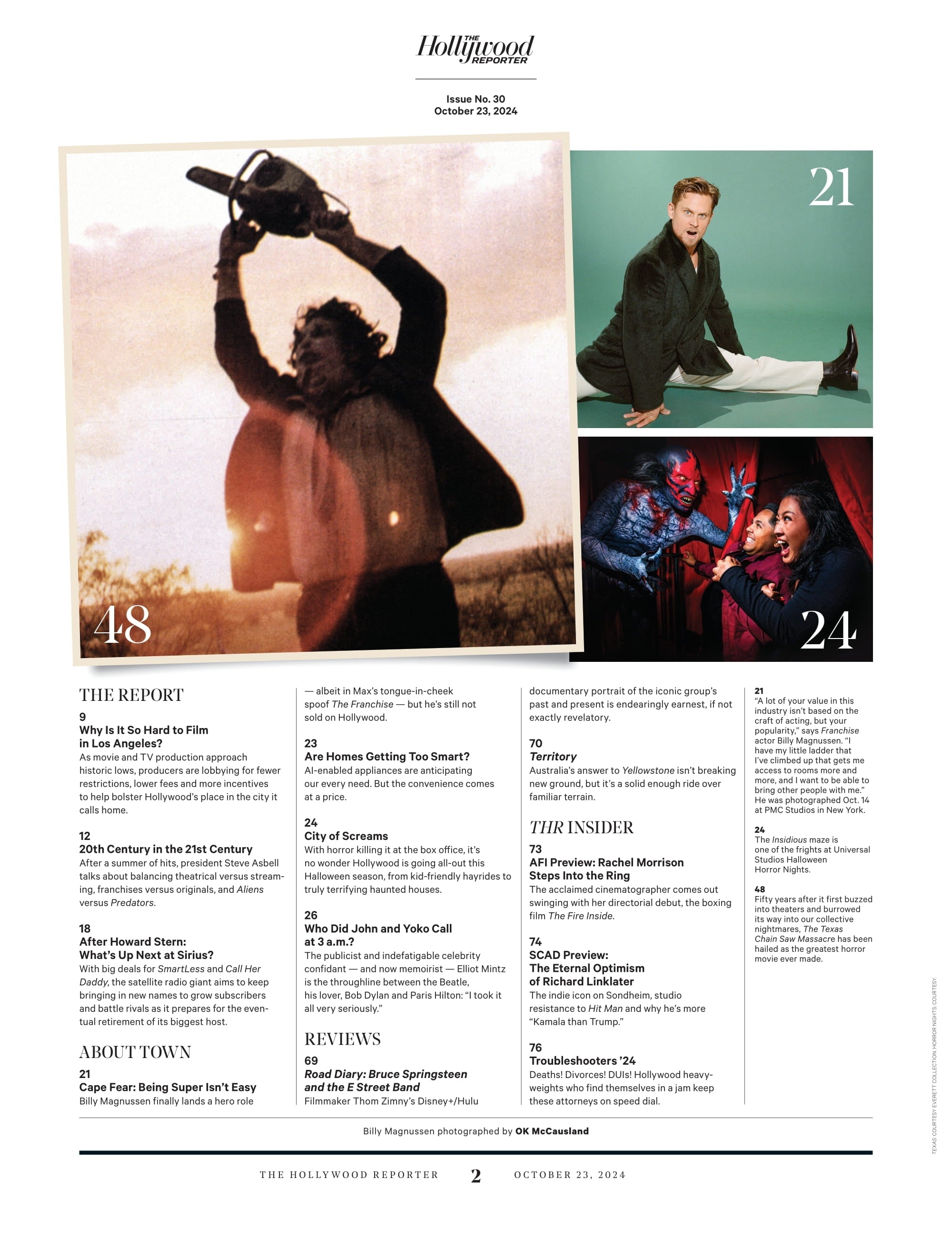 The Hollywood Reporter - 24.10.23 Edition: How Janelle Monáe Became The Queen Of Halloween, Most Spine-Chilling Scenes Ever Shot, Art The Clown Disassembled, Texas Chain Saw Massacre Turns 50 & More!