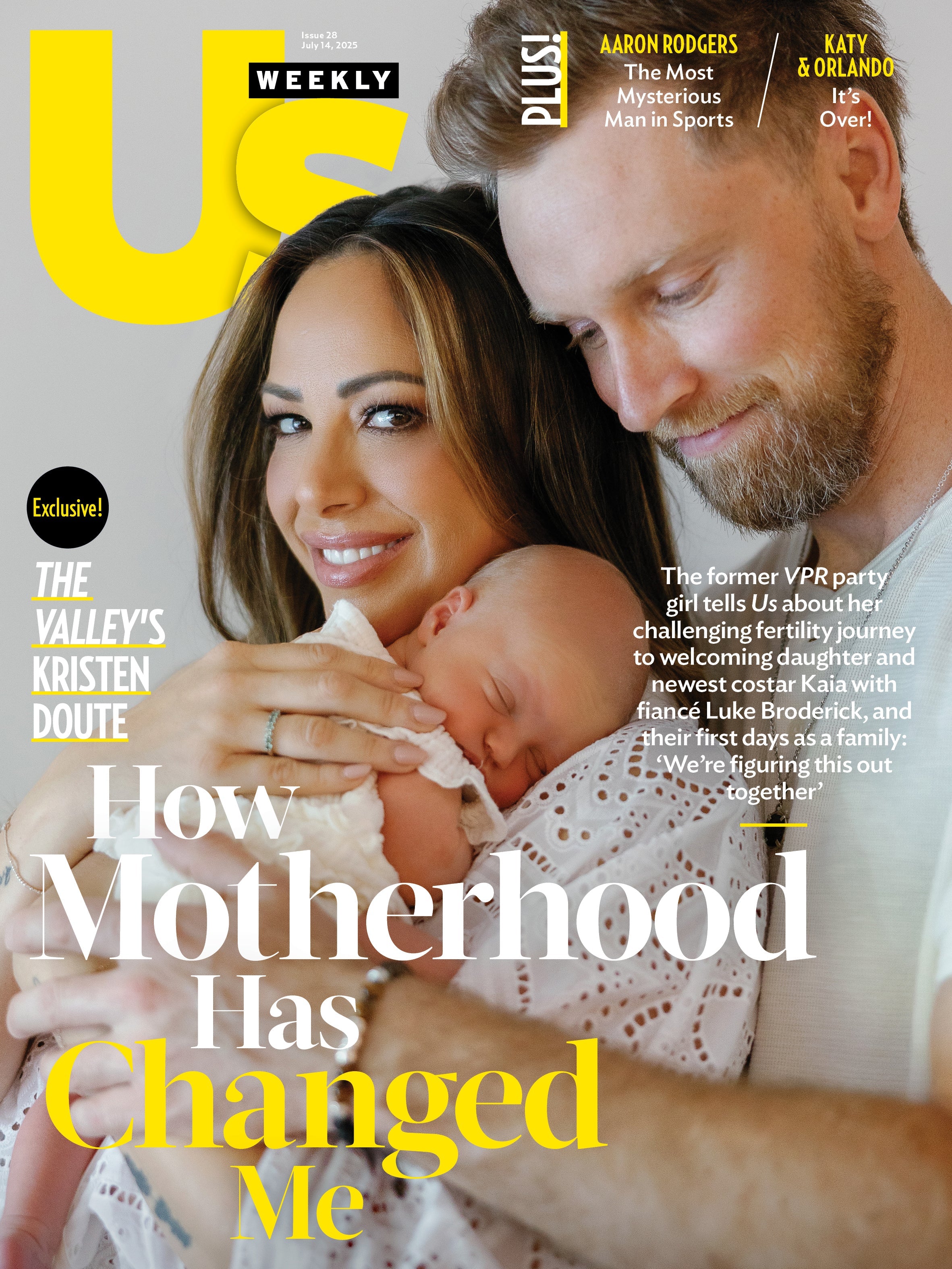 Us Weekly - 07.14.25: Aaron Rodgers, The Most Mysterious Man In Sports, Kristen Doute On How Motherhood Has Transformed Her Life, Katy Perry & Orlando Bloom Shocking Breakup & More!