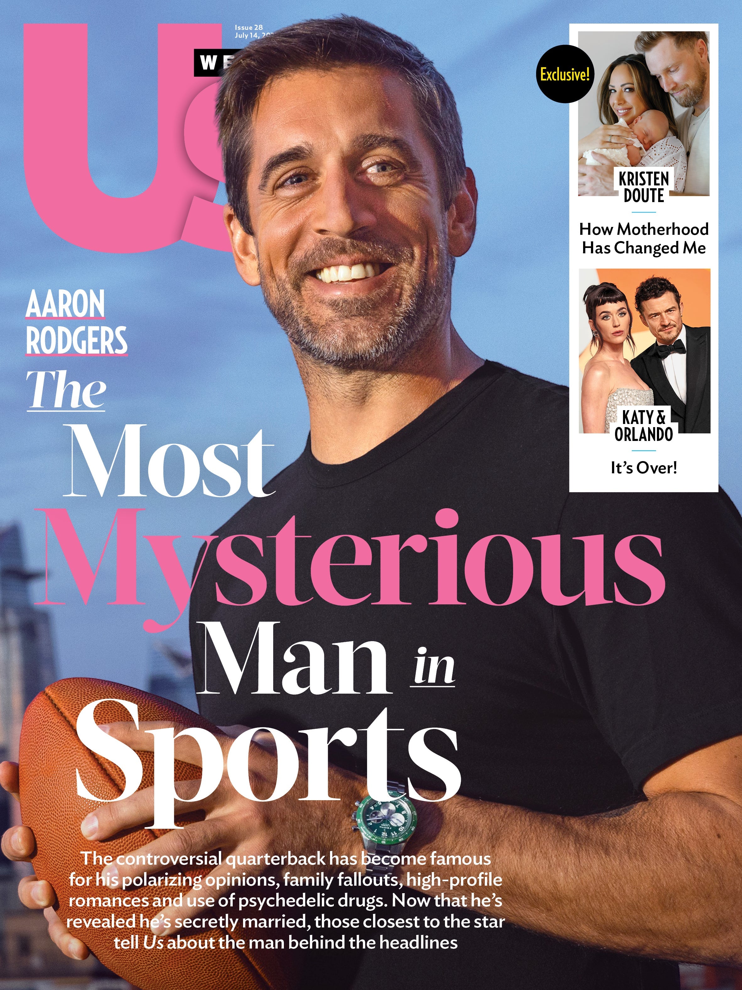 Us Weekly - 07.14.25: Aaron Rodgers, The Most Mysterious Man In Sports, Kristen Doute On How Motherhood Has Transformed Her Life, Katy Perry & Orlando Bloom Shocking Breakup & More!