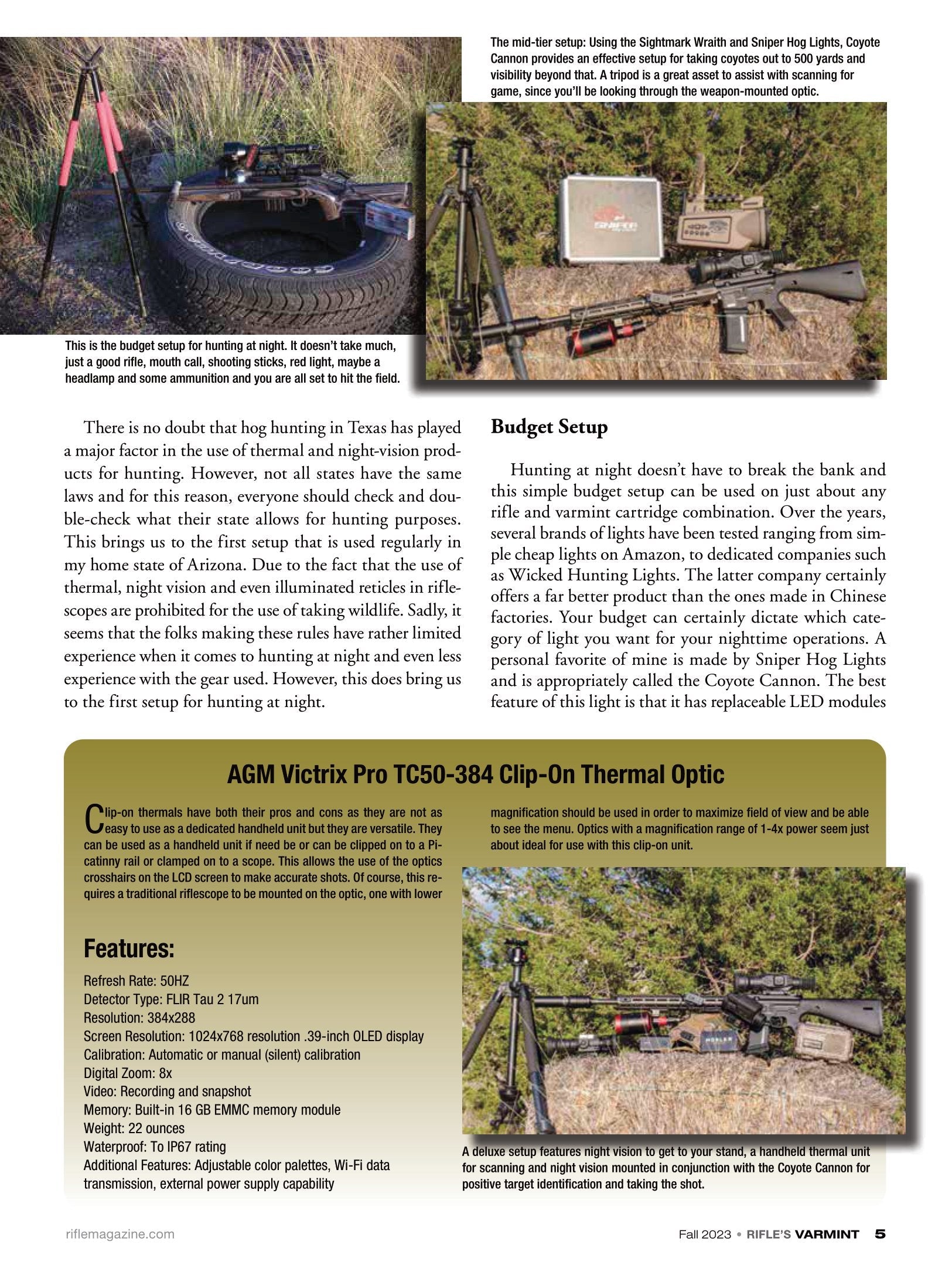 Varmint Rifles & Cartridges Fall 2023 - Varmint Hunting, Night Setups, Gear Guide, 220 Swift, 24 York, .14/221 Walker, 6.5 Creedmoor, Large Game, Bullets, Powder, Long Range, New Wildcat & Loads