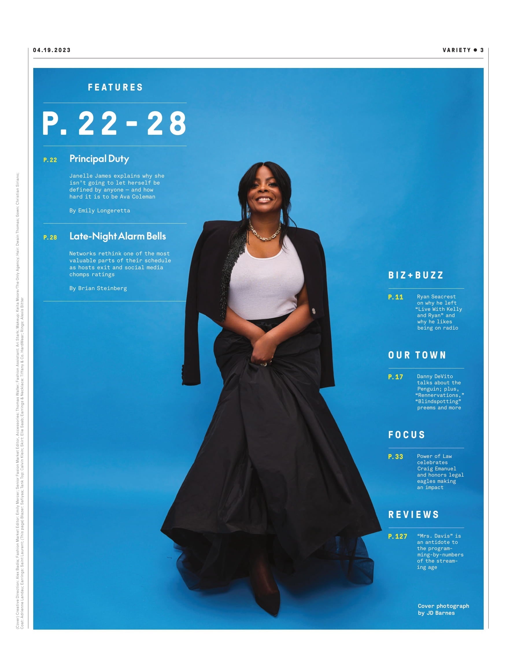 Variety - 23.04.19 Edition: Abbott Elementary's Hilarious Principal Janelle James Has Found Success On Her Own Terms, Late-Night Alarm Bells, Ryan Seacrest On Why He Left Live With Kelly & Ryan & More