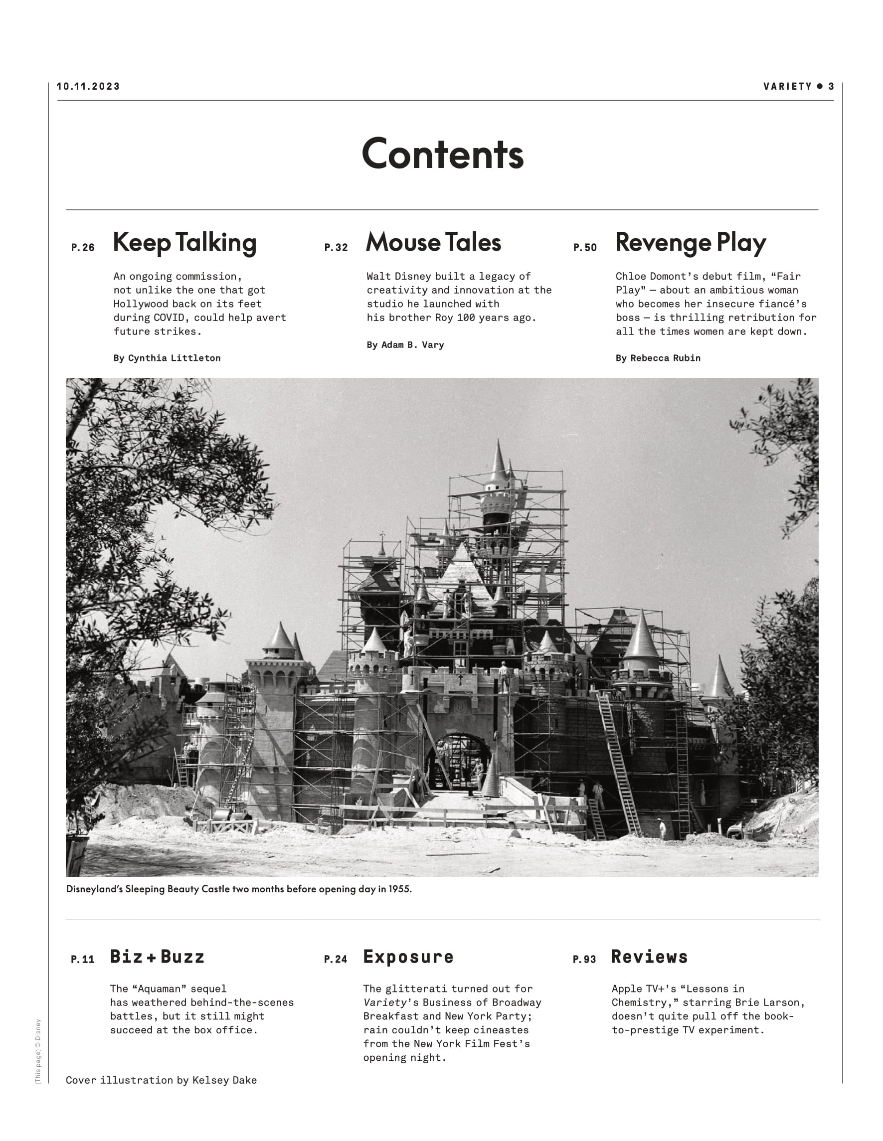 Variety - 23.10.11 Edition: A New Deal, Hollywood Needs Page-One Rewrite Of Key Labor Contracts, Chloe Domont's Film Fair Play, Walt Disney's 100 Year Anniversary, Aquaman's Sequel BTS Battles & More!