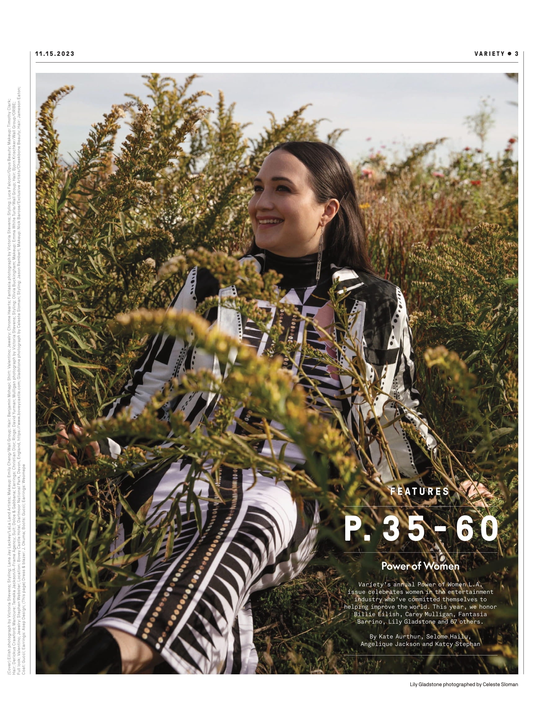 Variety - 23.11.15 Edition: Power Of Women Issue Honoring Carey Mulligan, Fantasia Barrino, Billie Eilish & Lily Gladstone, Famous Last Words That Ended SAG-AFTRA Strike, New Hunger Games Movie & More