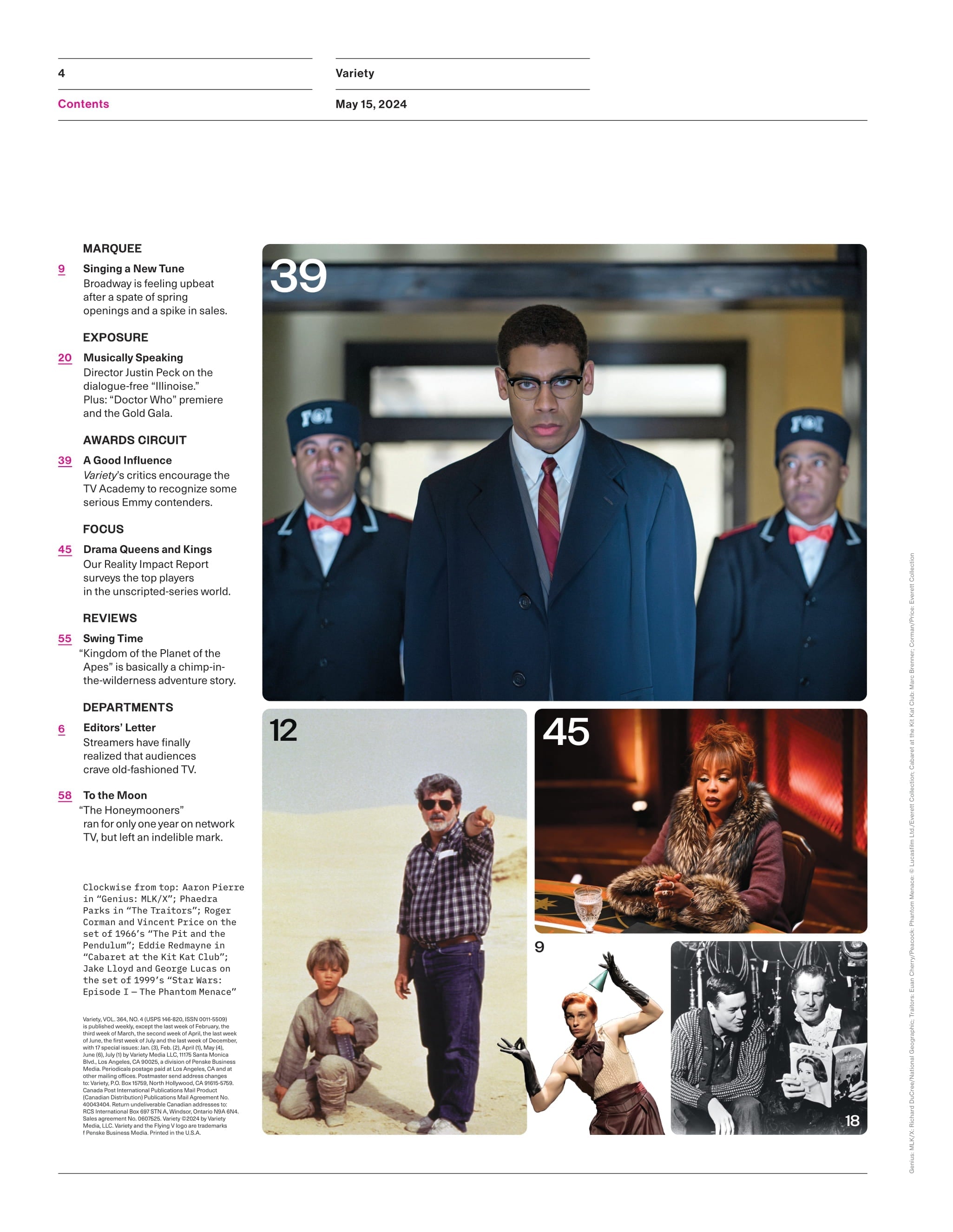 Variety - 24.05.15 Edition: TV’s Reboot, Profit-Hungry Streamers Adapt The Broadcast Network Playbook, Box Office Doom & Gloom: A Spring In Broadway’s Step, Reframing The Phantom Menace & More!