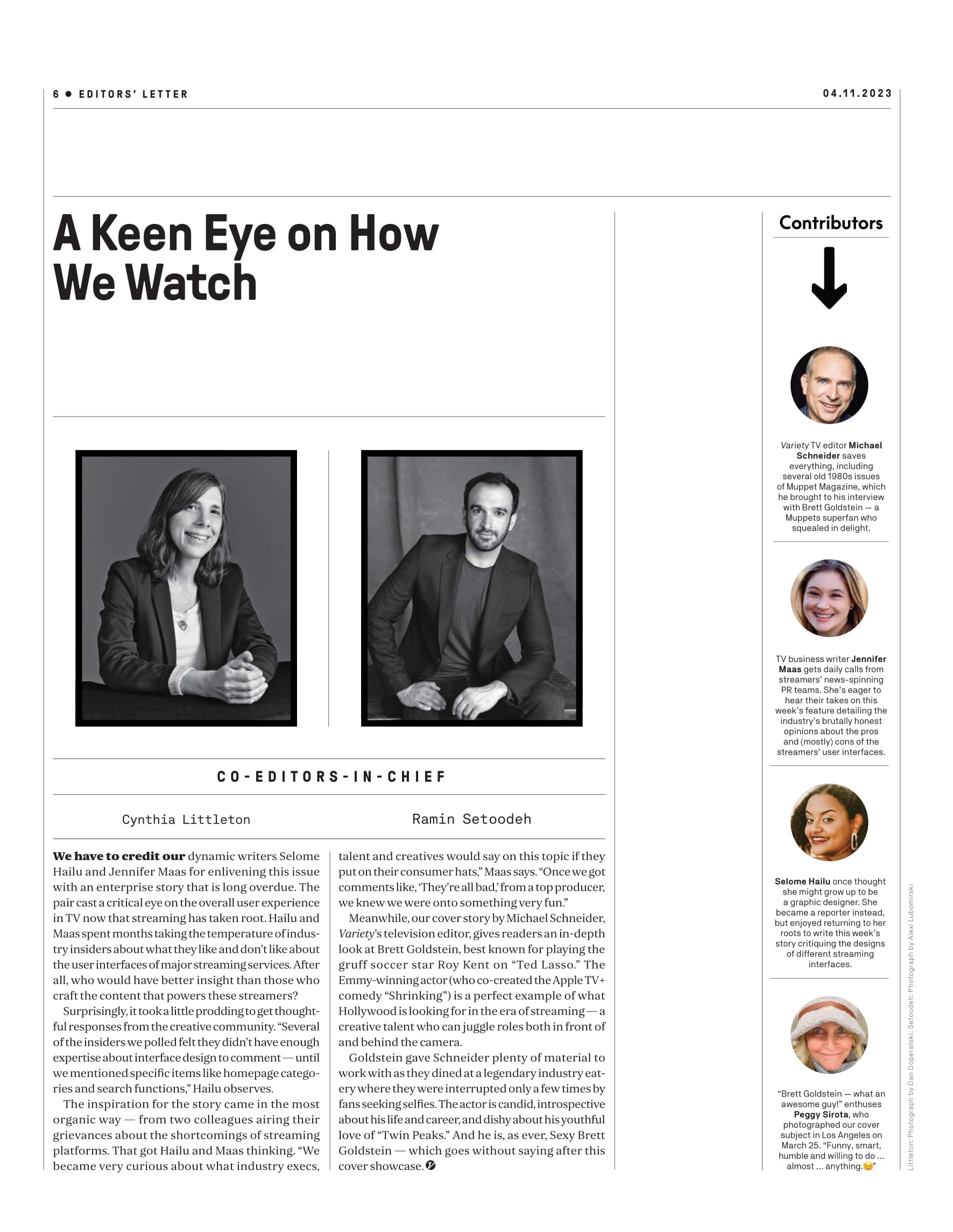 Variety - 23.04.11 Edition: From Ted Lasso To Shrinking British Breakout Star Brett Goldstein Finally Cracking A Smile, Industry Insiders On Steamers' User Interfaces, Movie Theater Comeback & More!