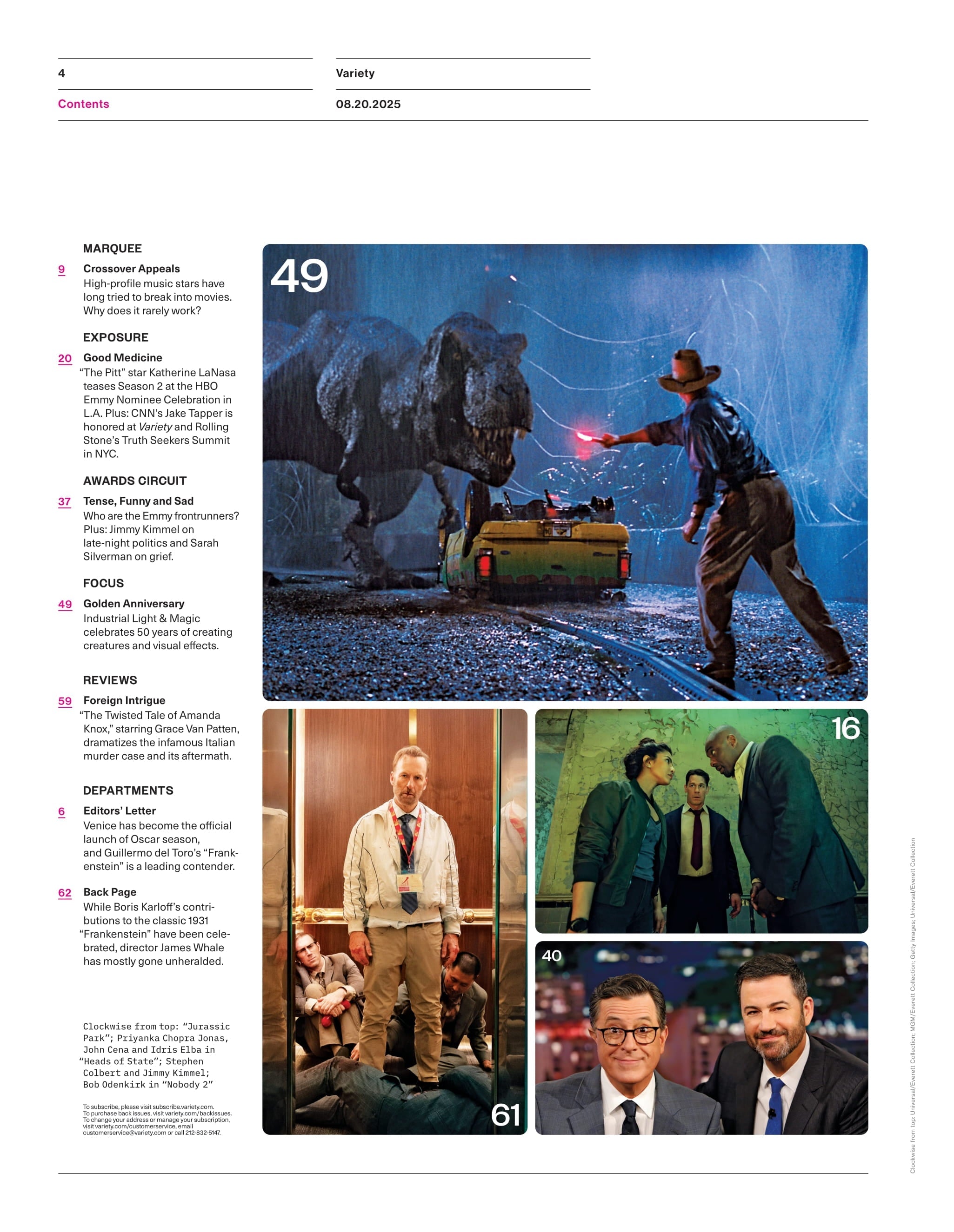 Variety - 25.08.20 Edition: Frankenstein Shakes Up The Oscars, Venice Film Festival, Amanda Knox’s Twisted Tale, Grace Van Patten Brings A Famous Murder Case To TV, Musicians On The Big Screen & More!