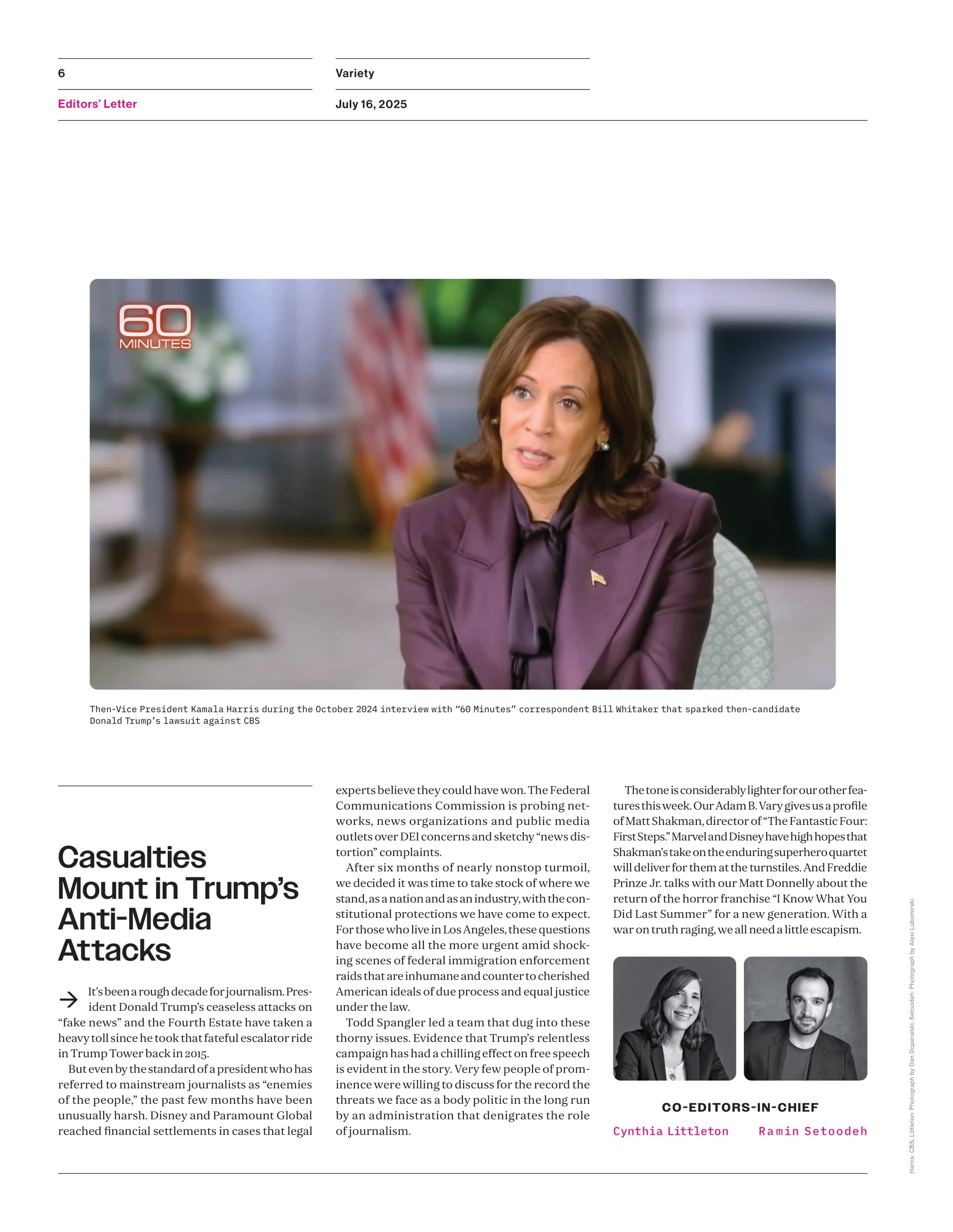 Variety - 25.07.16 Edition: Trump's War On Truth, Paramount's $16M Settlement, 2025 Emmy Nominations, Freddie Prinze Jr's Success, Marvel’s The Fantastic Four Reboot, Disneyland Turns 70 & More!