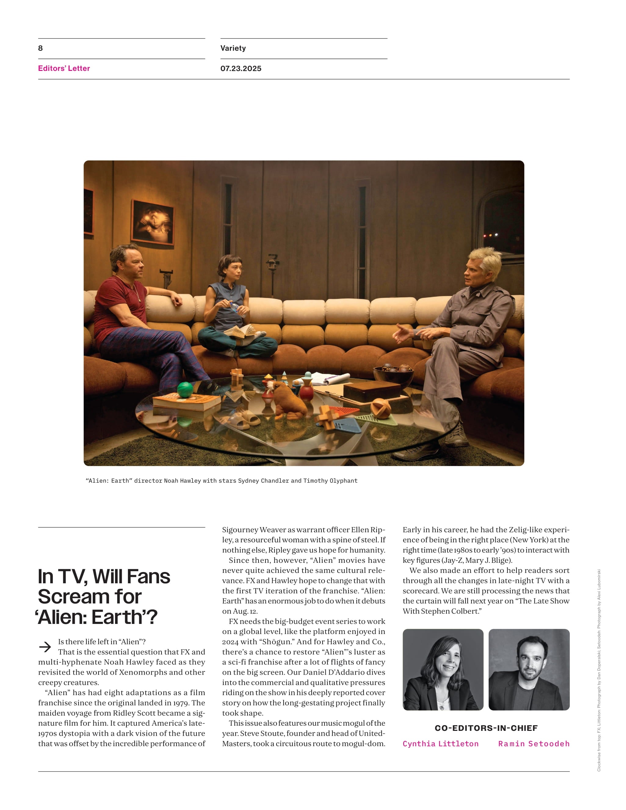 Variety - 25.07.23 Edition: FX’s Big Bet On 'Alien: Earth', 2025 ESPYs, Music Mogul Of The Year, Superhero & Horror Box Office Shift, Beyoncé’s Dazzling Christmas Special, Best Smurfs Film Yet & More!