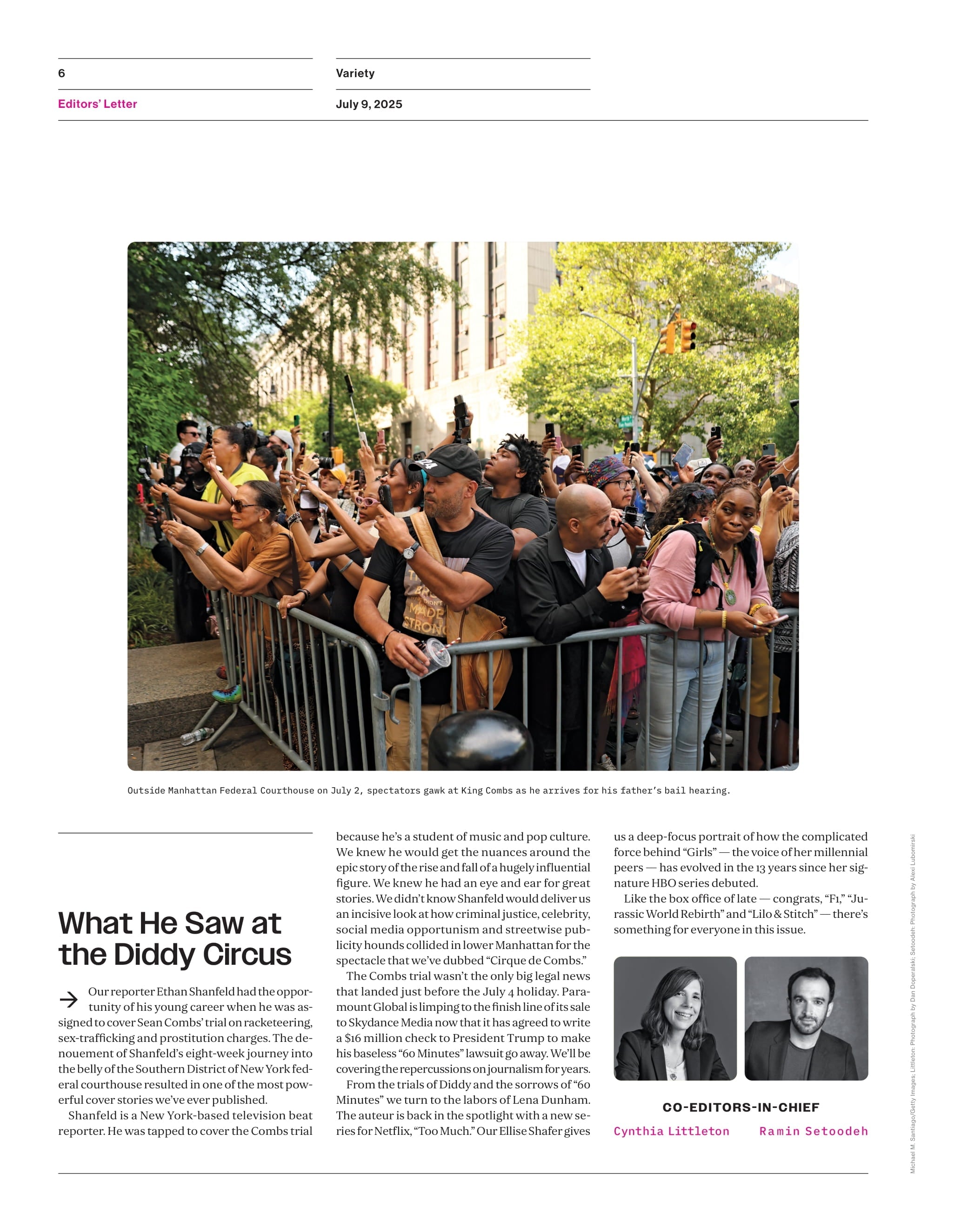Variety - 25.07.09 Edition: The People V. Sean Combs, The Shocking Verdict, Lena Dunham Thriving In London, Sex & The City’s Lasting Legacy, The New Superman Movie, The Smurfs Iconic Return & More!