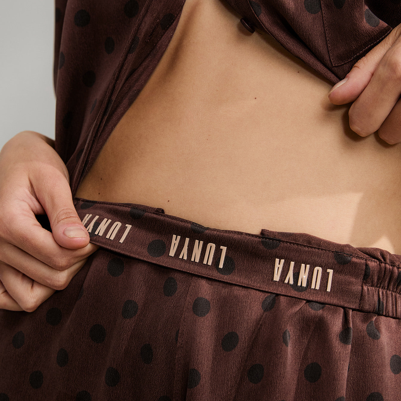 Washable Silk High Rise Pant Set