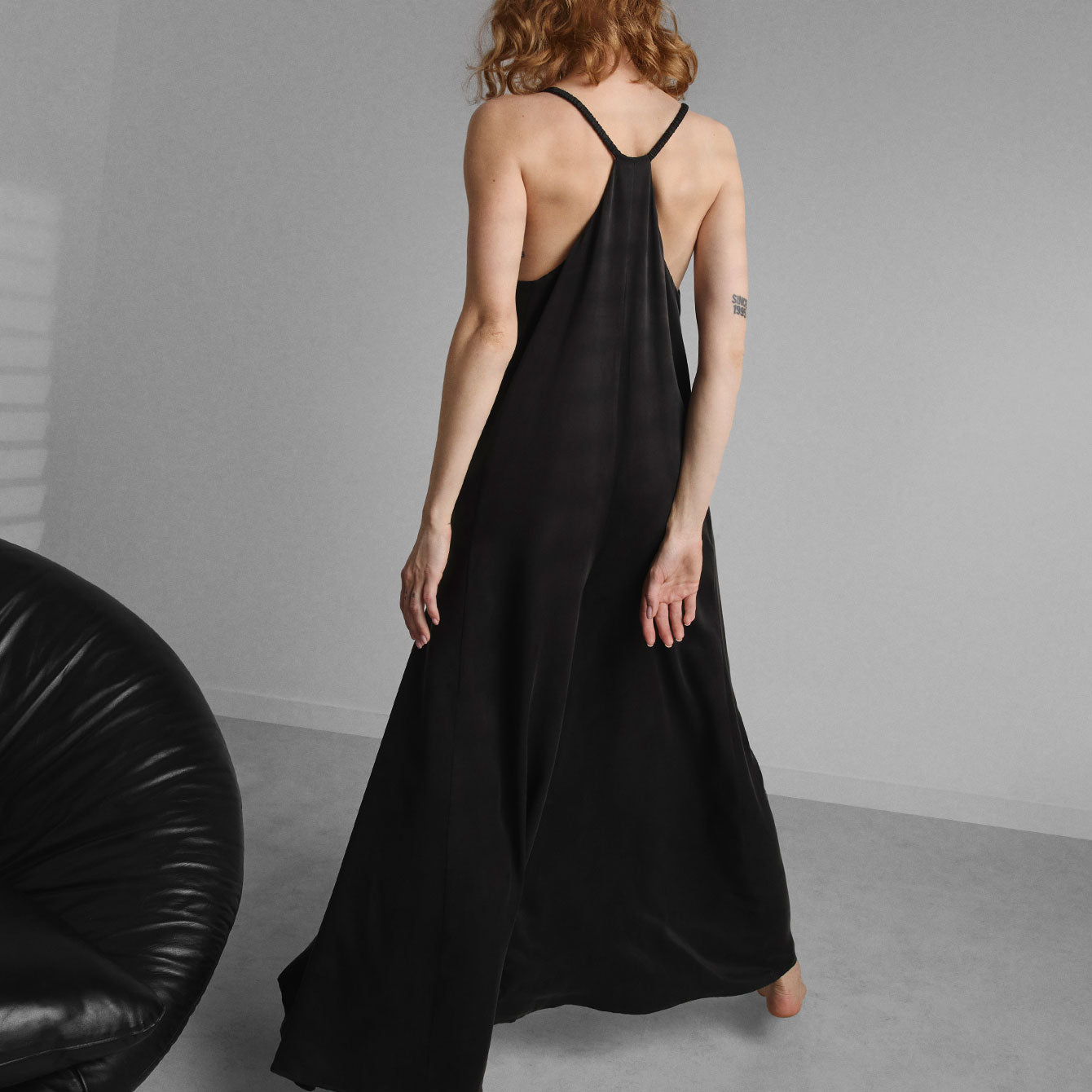 Washable Silk Elastic Strap Jumpsuit