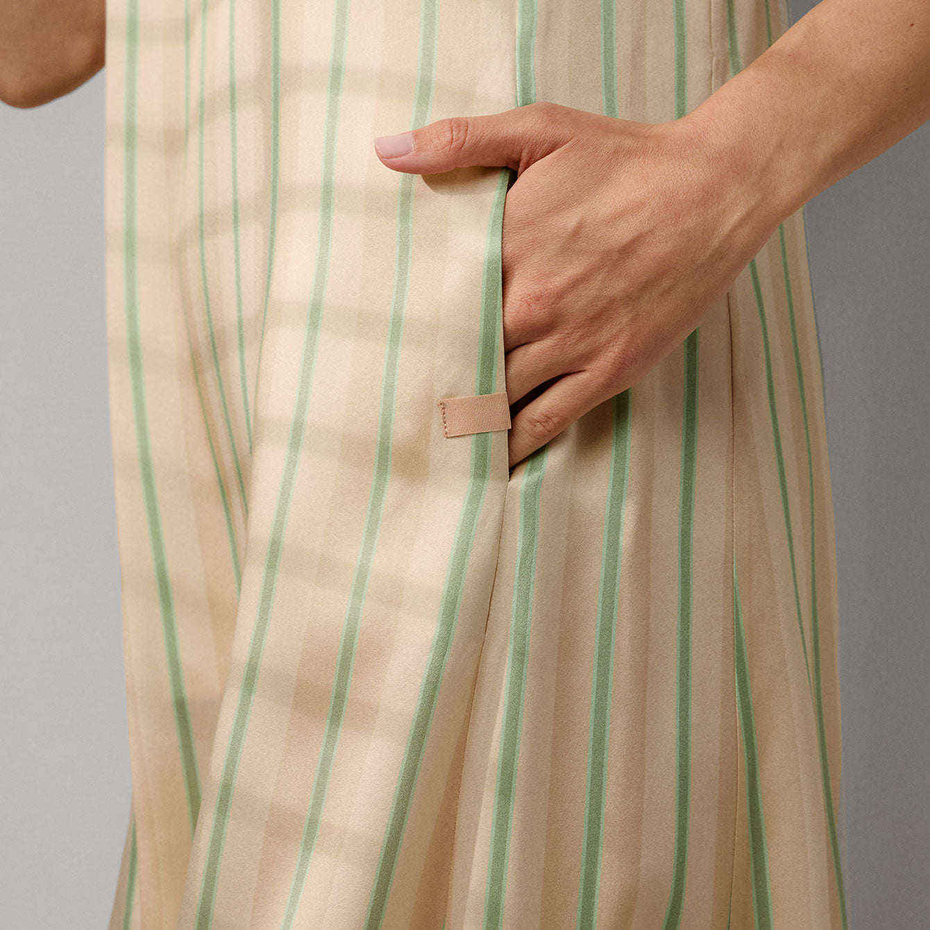 Washable Silk Elastic Strap Jumpsuit