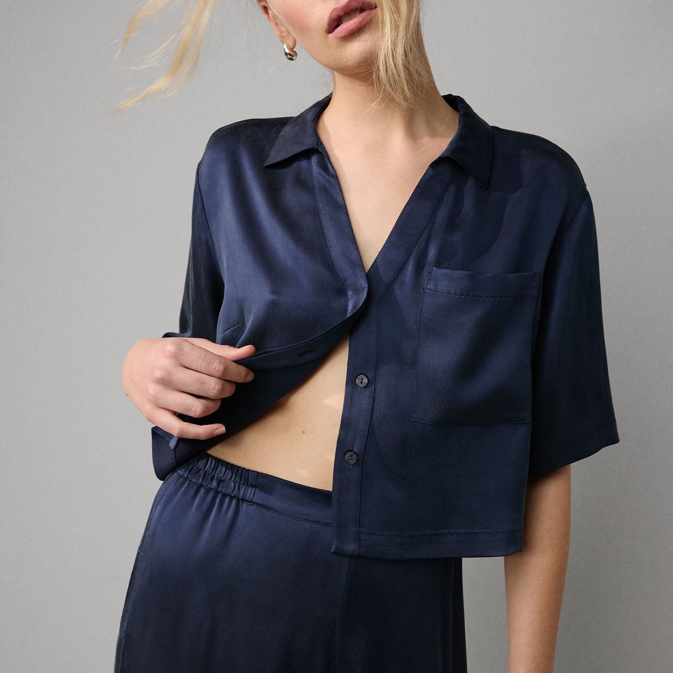 Washable Silk High Rise Pant Set