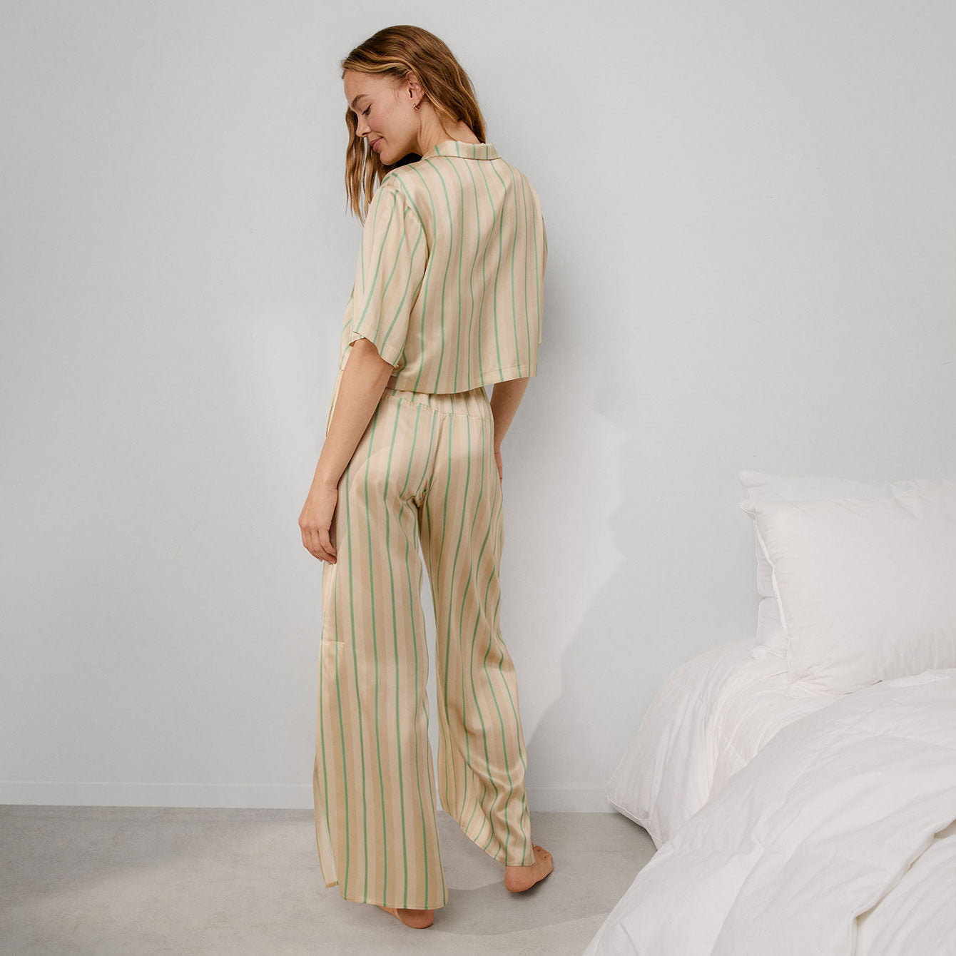 Washable Silk High Rise Pant Set