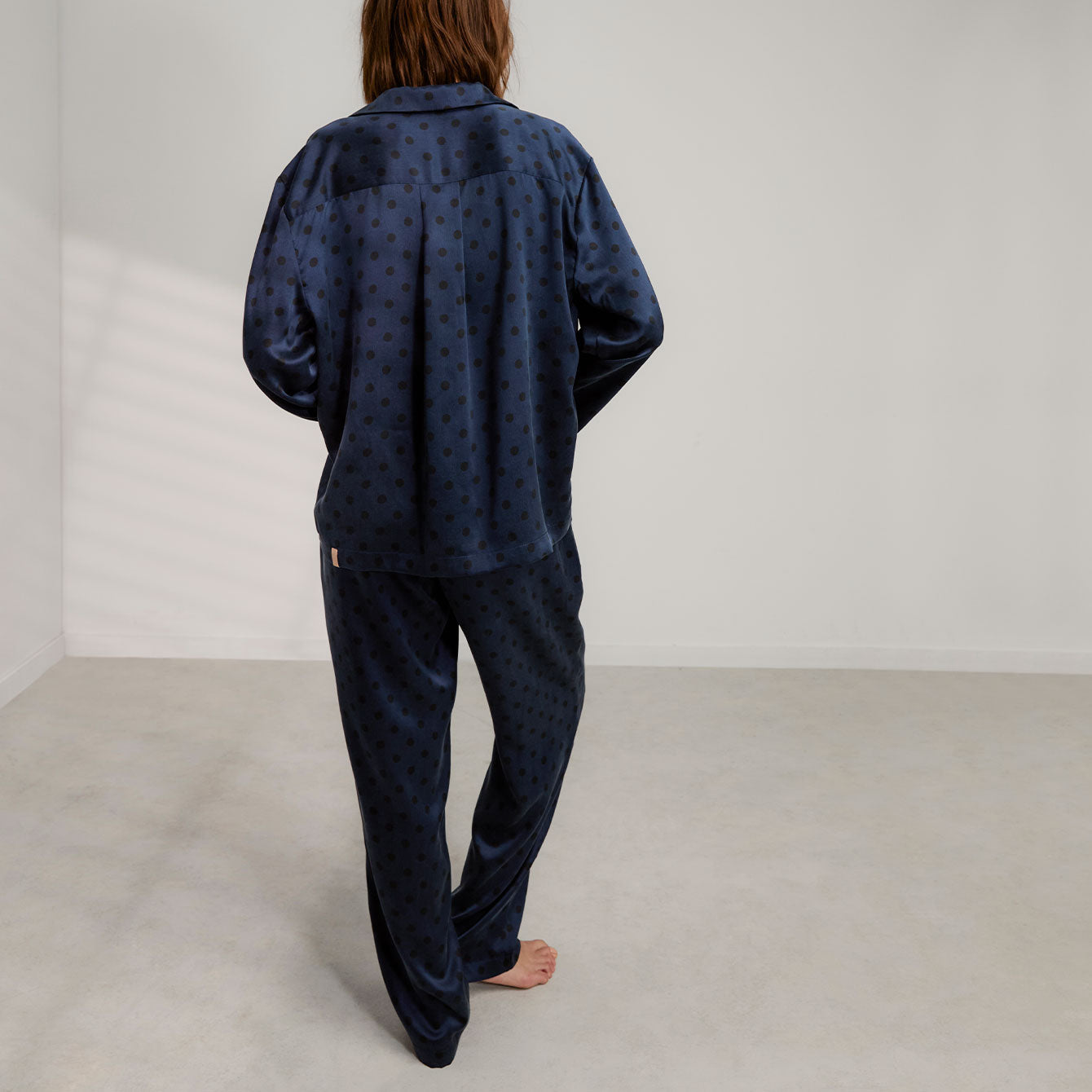 Washable Silk Long Sleeve Pant Set