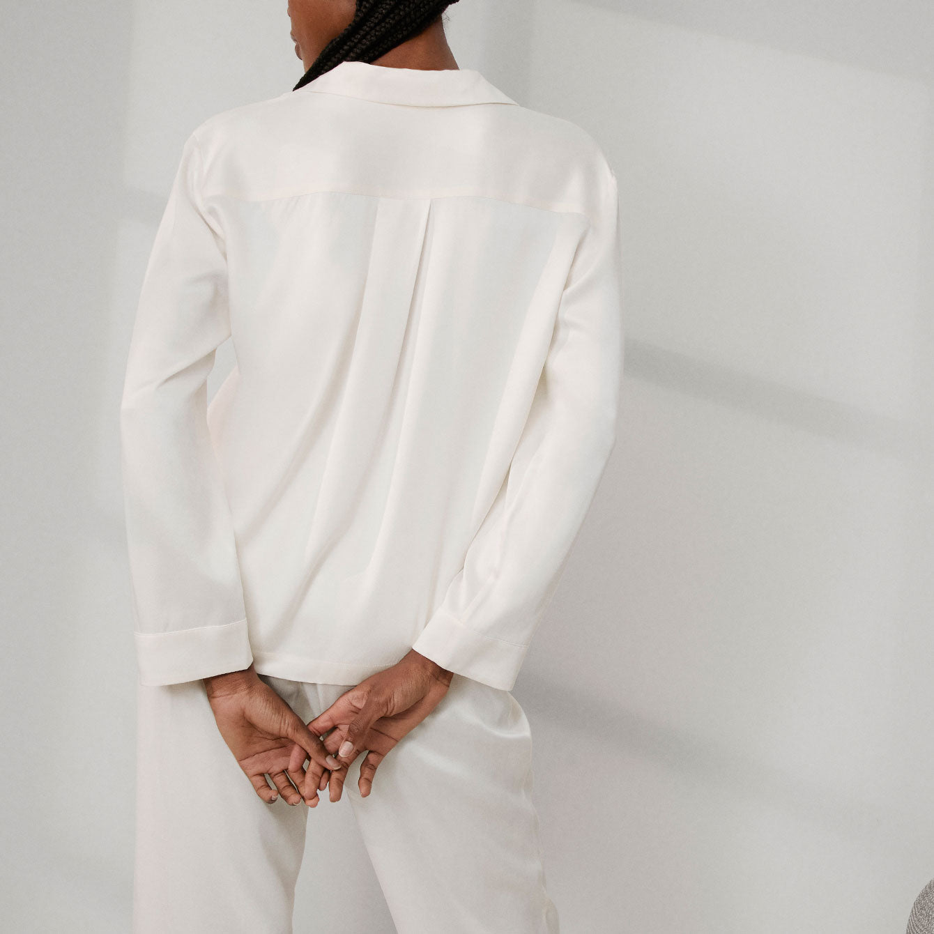 Washable Silk Long Sleeve Pant Set