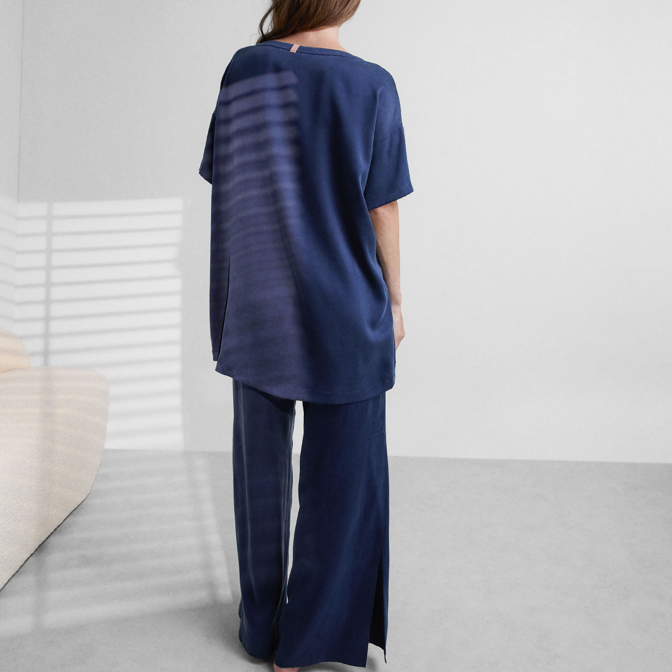 Washable Silk Tee Pant Set