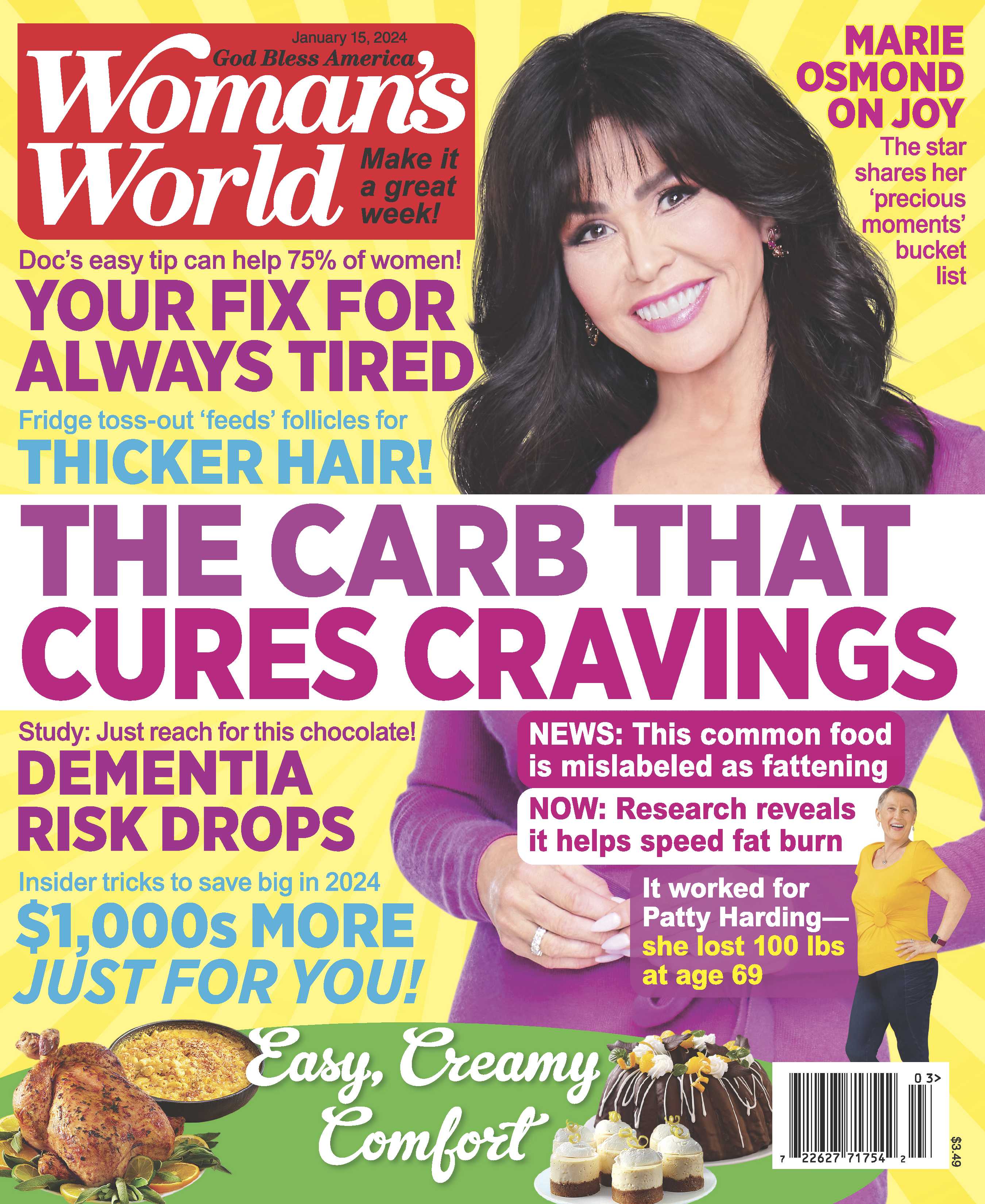 Woman's World - 01.15.24 Marie Osmond on Joy, The Carb That Cures Cravings