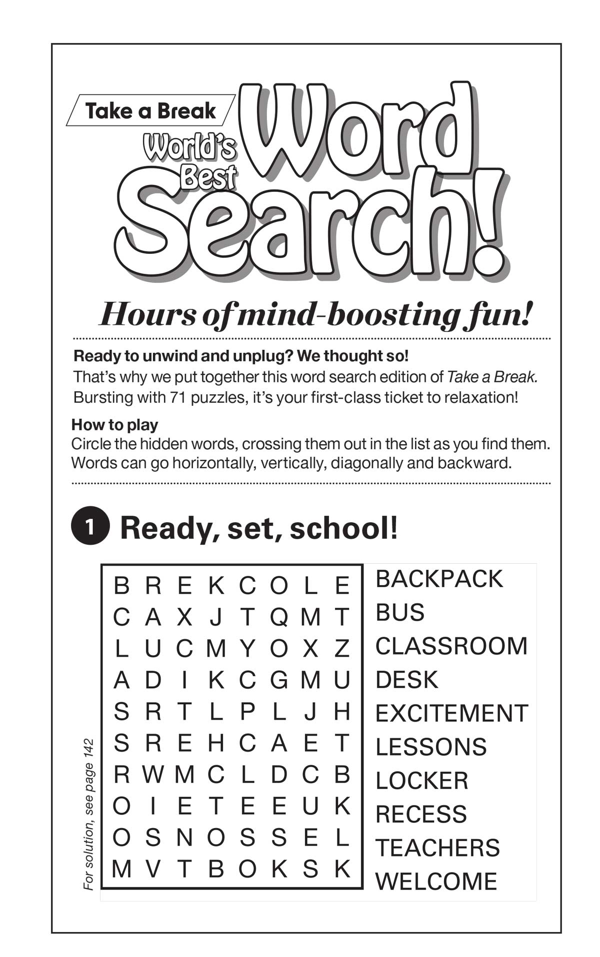 Take a Break - Word Search (Large Print): 71 Fall-Themed Puzzles, Easy, All Ages, Hours Of Mind-Boosting Fun, Brain Challenges, Relax, Unwind Your Way, Unplug, De-Stress, Reduce Anxiety & Solve!