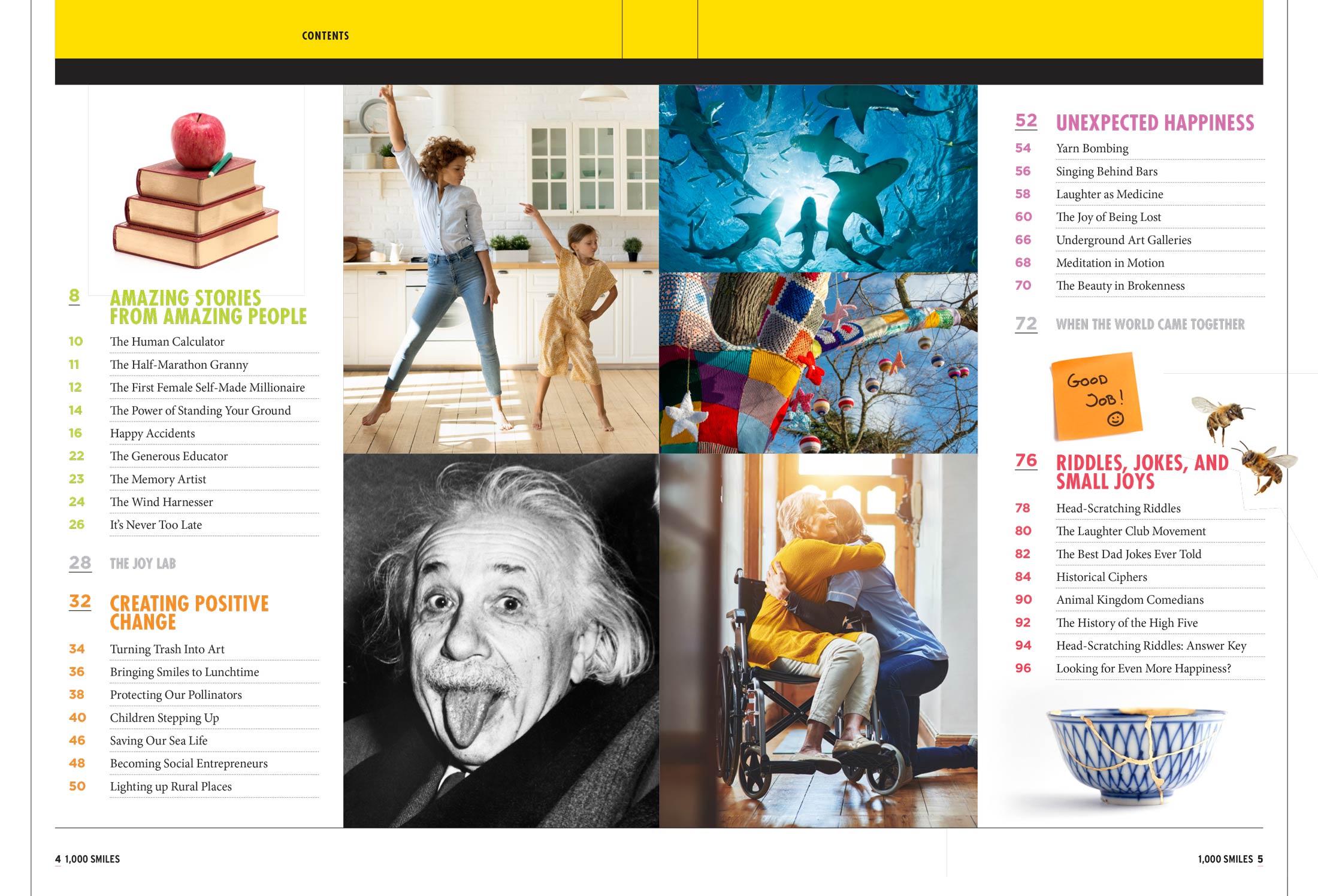 1,000 Smiles - Find Your Happy: Unlock Joy, Good News & Positive Change Over The Horizon, Restore Your Faith, Heartwarming Stories, Brighten Your Day, Jokes, Riddles, Mindfulness Tips & More!